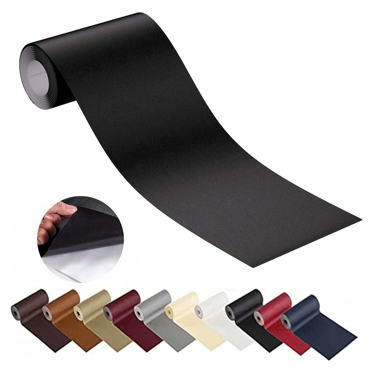 Parche de Reparación de Cuero TONTONJIA 10x152 cm Negro