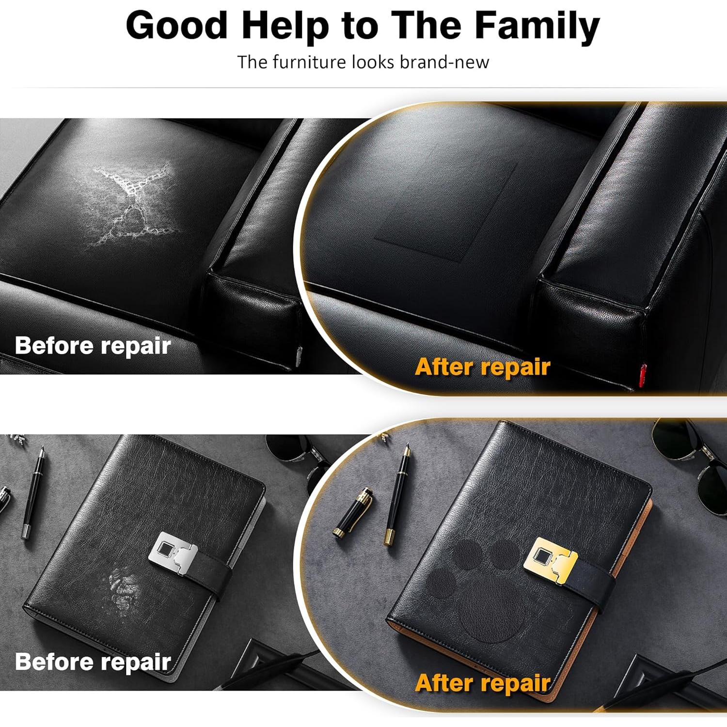 Parche de Reparación de Cuero TONTONJIA 10x152 cm Negro