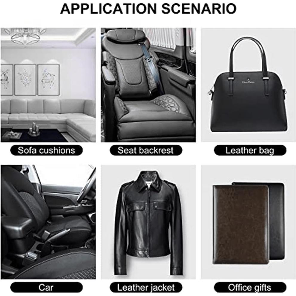 Parche de Reparación de Cuero TONTONJIA 10x152 cm Negro