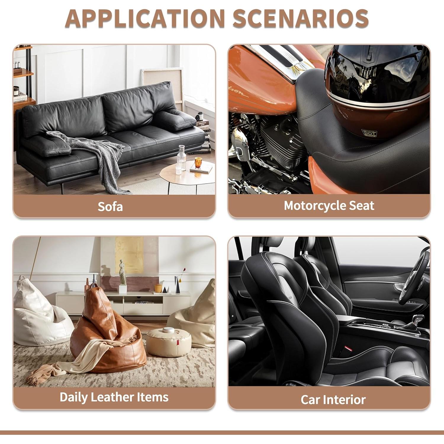 Parche de Reparación de Cuero ONine 20x28 cm Negro Tinta