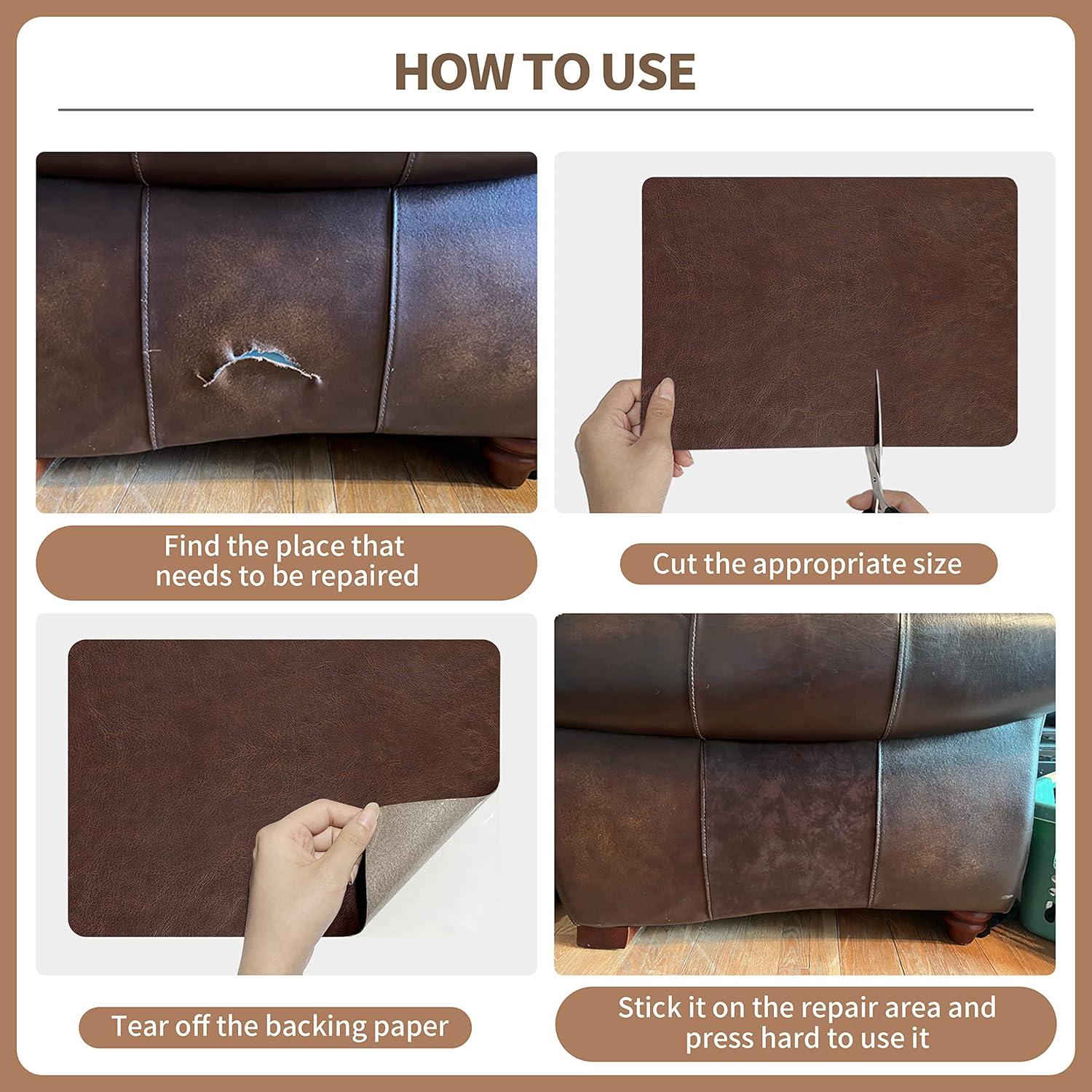 Parche de Reparación de Cuero ONine 20x28 cm Negro Tinta