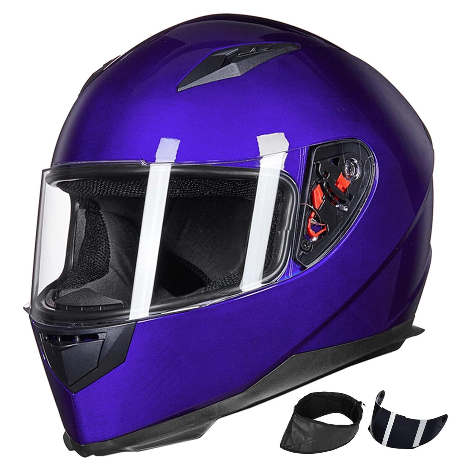 Casco de Moto ILM JK313 con 2 Visores y Bufanda Invierno