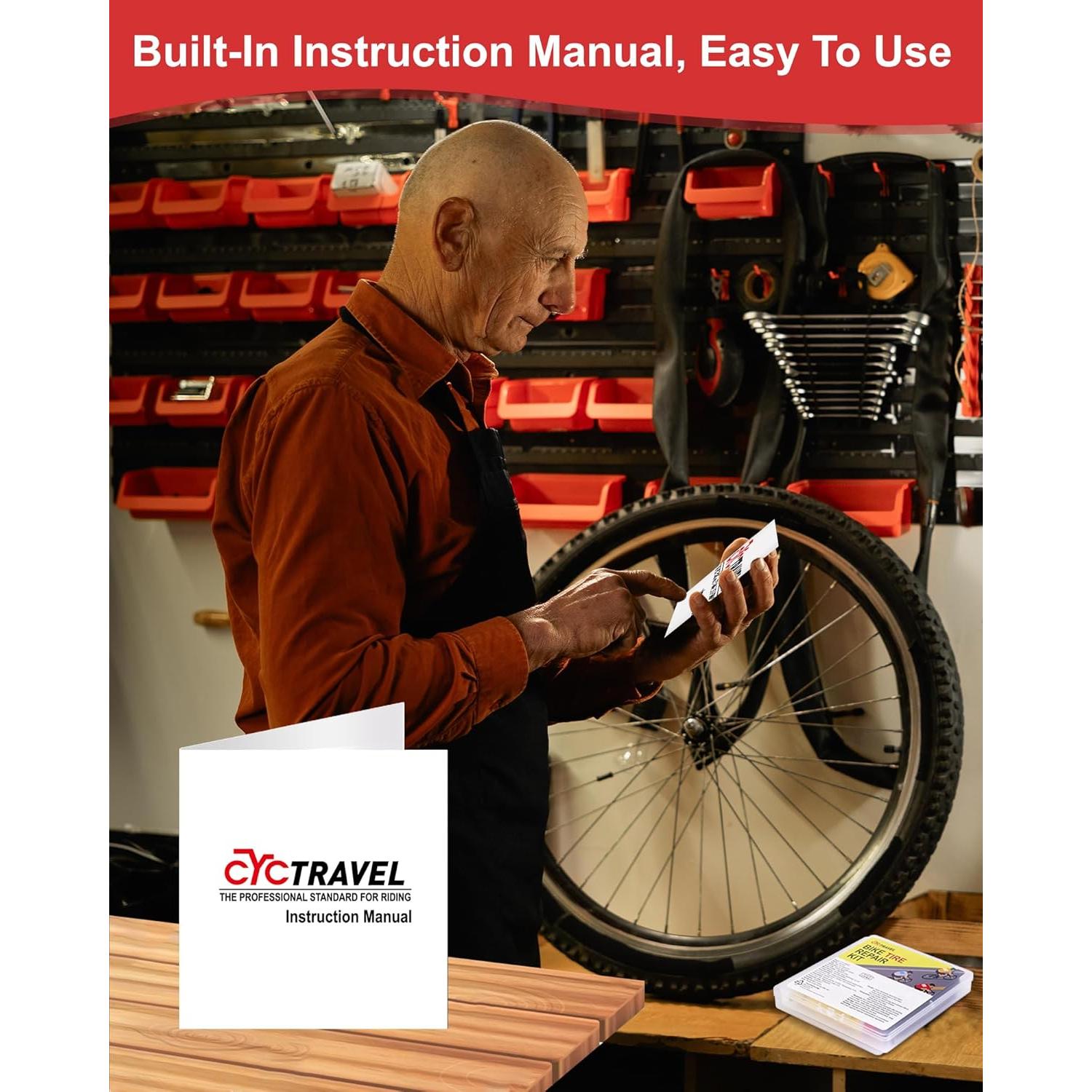 Kit de Reparación de Neumáticos de Bicicleta Cyctravel JSB-0831