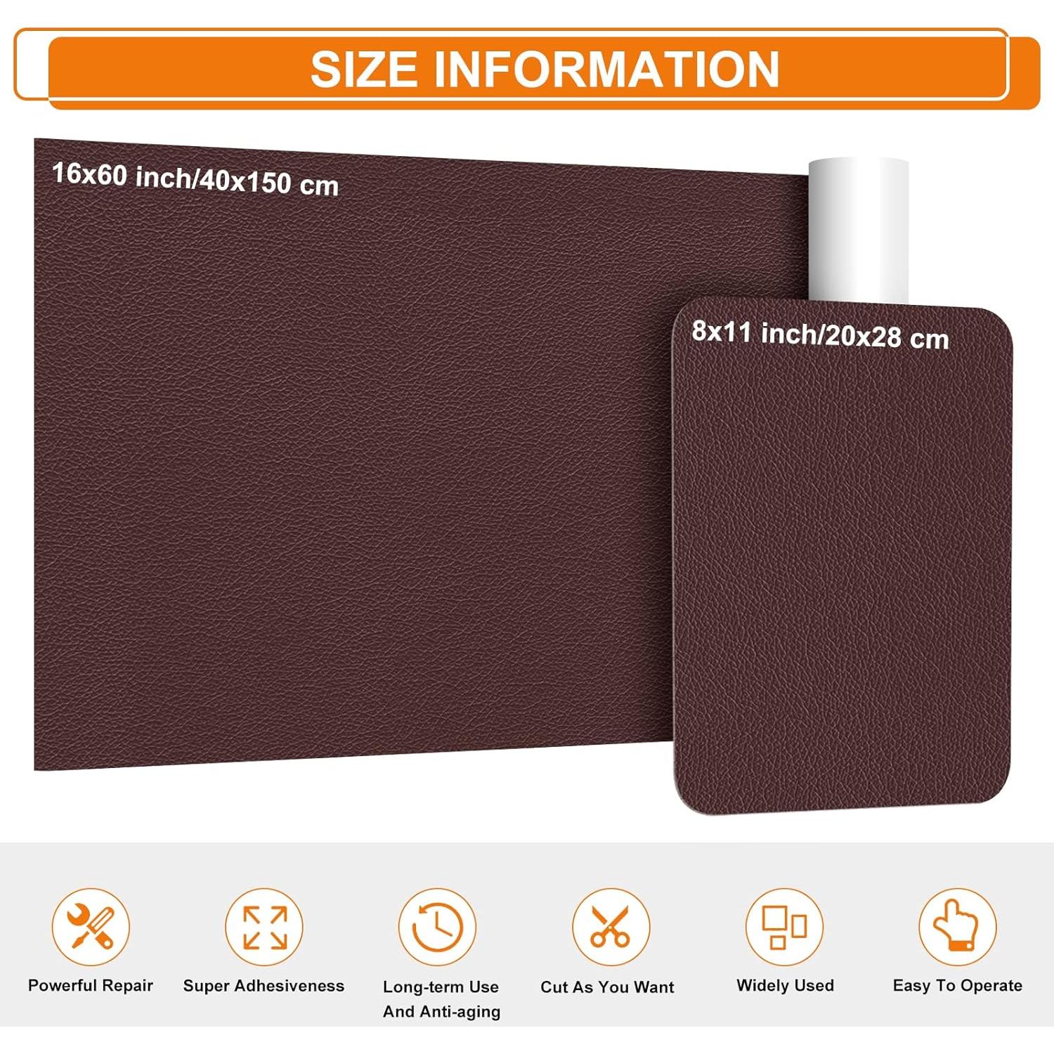 Parche de reparación de cuero autoadhesivo Cahomo 20x28 cm