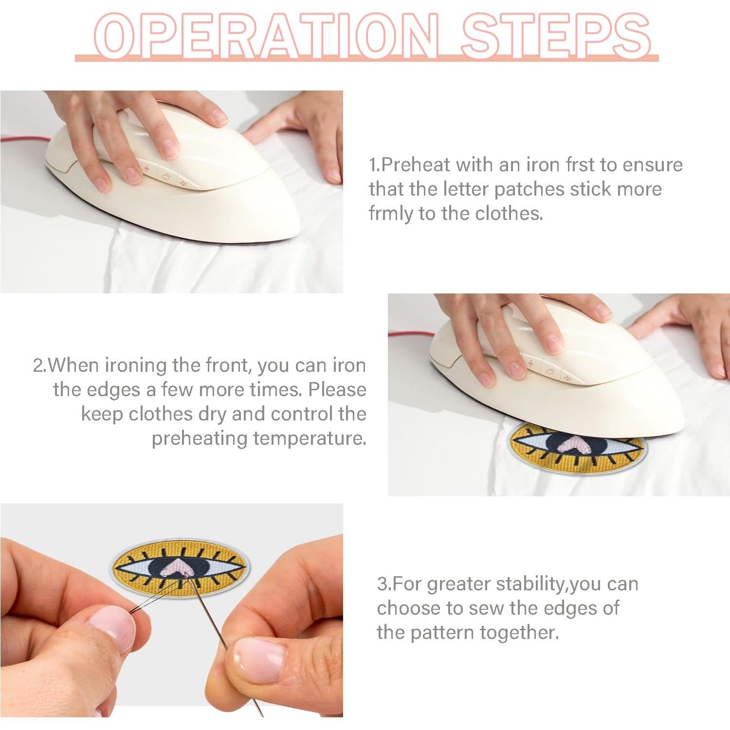 16 Piezas Parche Bordado ZESION para Ropa y Sombreros Amarillo