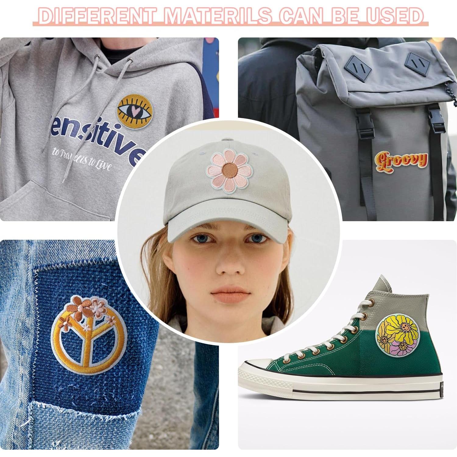 16 Piezas Parche Bordado ZESION para Ropa y Sombreros Amarillo