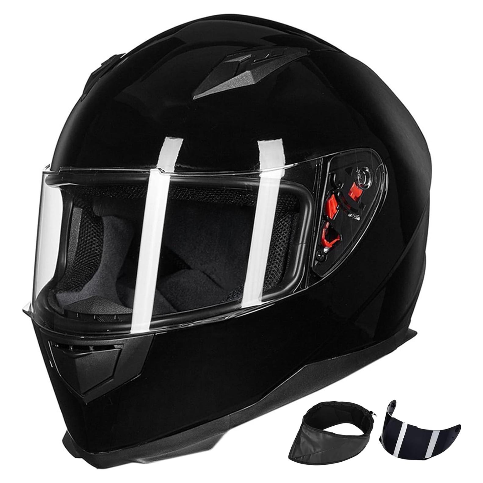 Casco de Moto ILM JK313 con 2 Visores y Bufanda Invierno