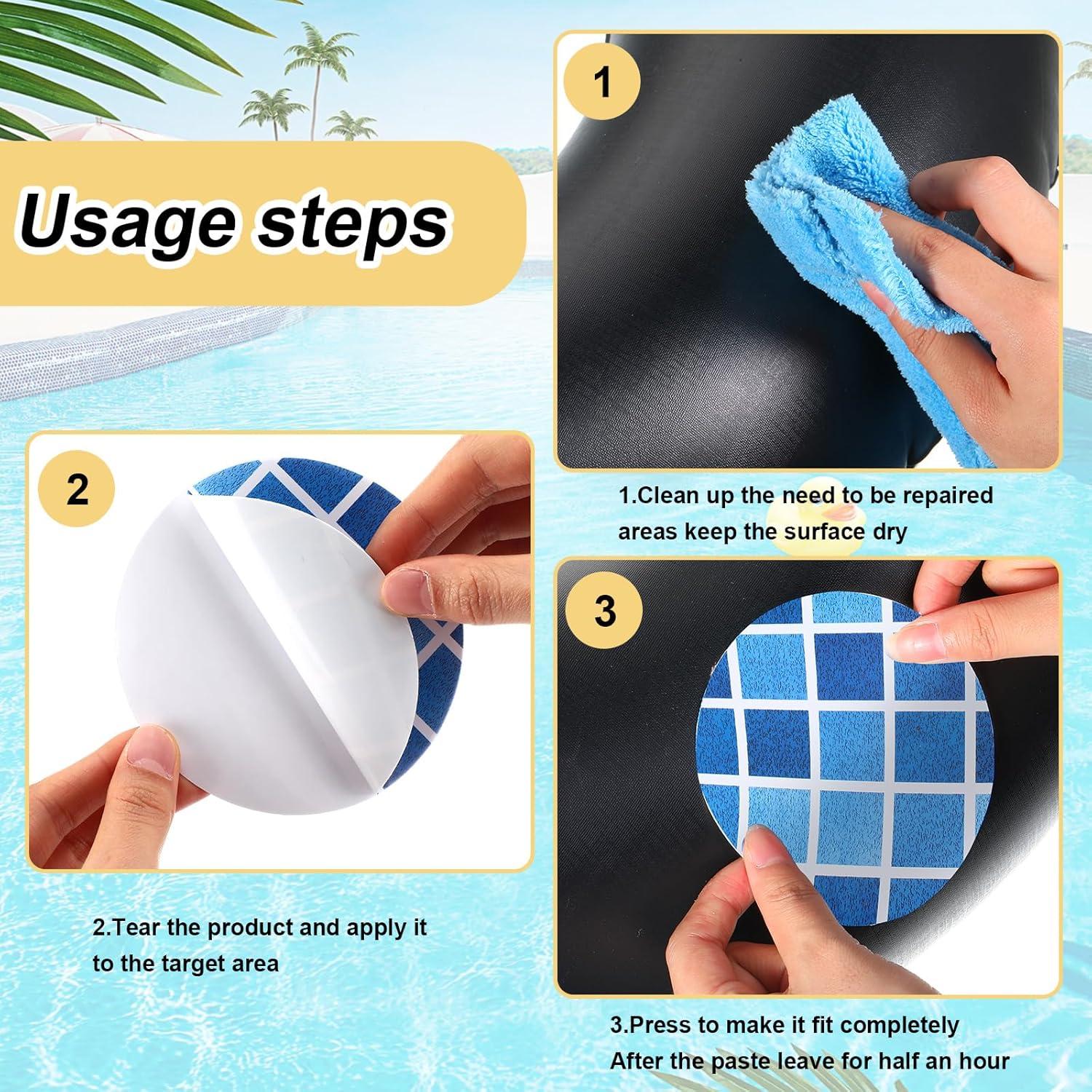 Kit de Reparación de Piscina Outus 24 Pcs Parches PVC 10 cm