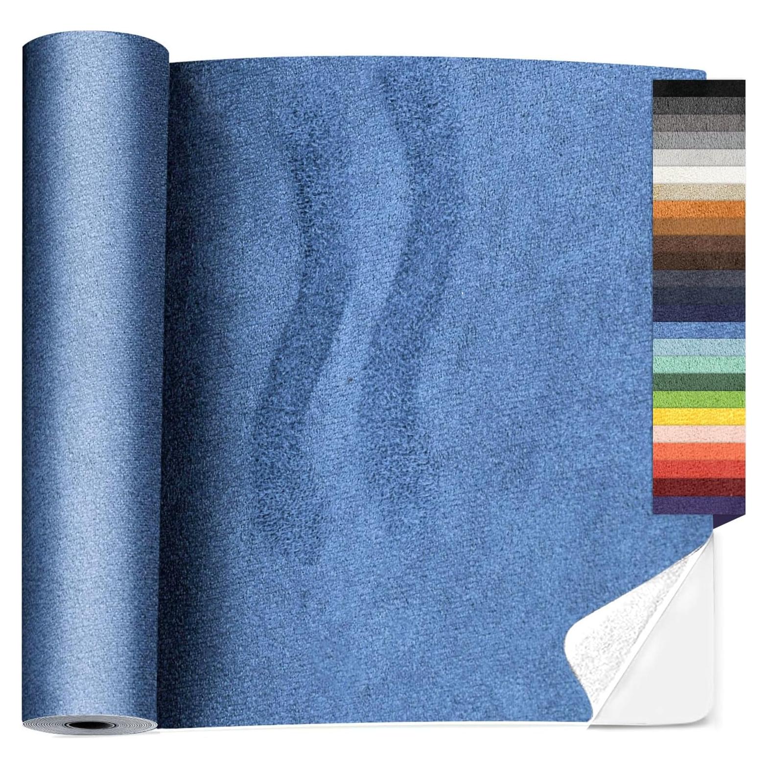 Parche Autoadhesivo de Suede Falso SiiRo 40.64x149.86cm Azul Cielo