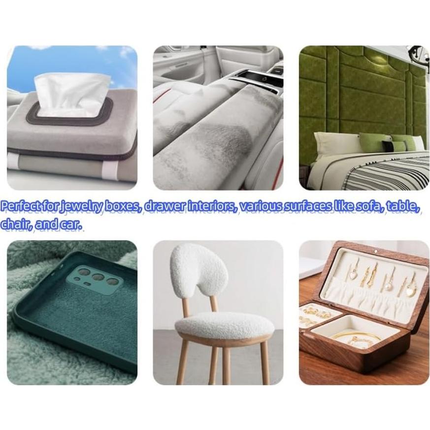 Parche Autoadhesivo de Suede Falso SiiRo 40.64x149.86cm Azul Cielo