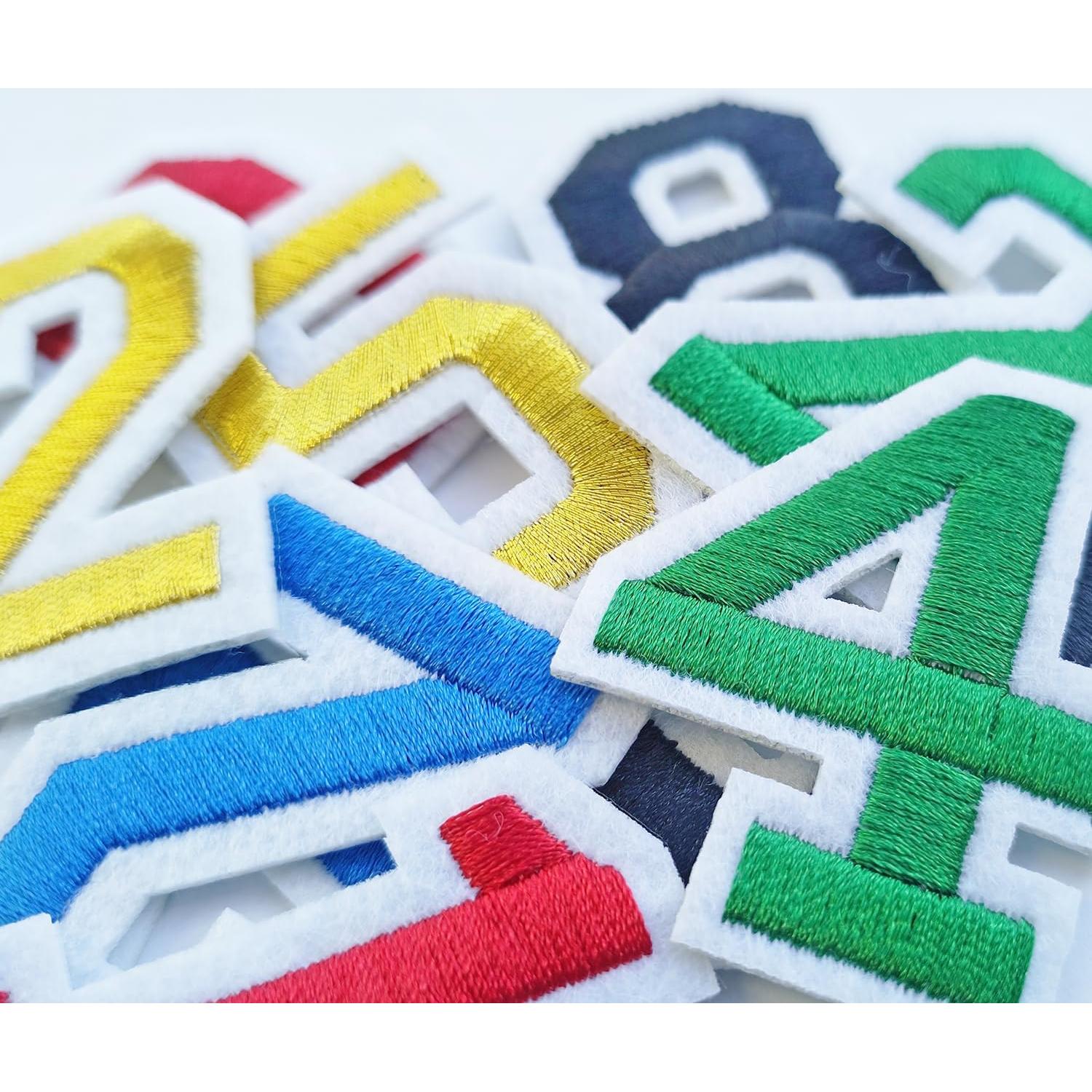 Parche de Letras y Números Plancha 72 Piezas bfuee Azul