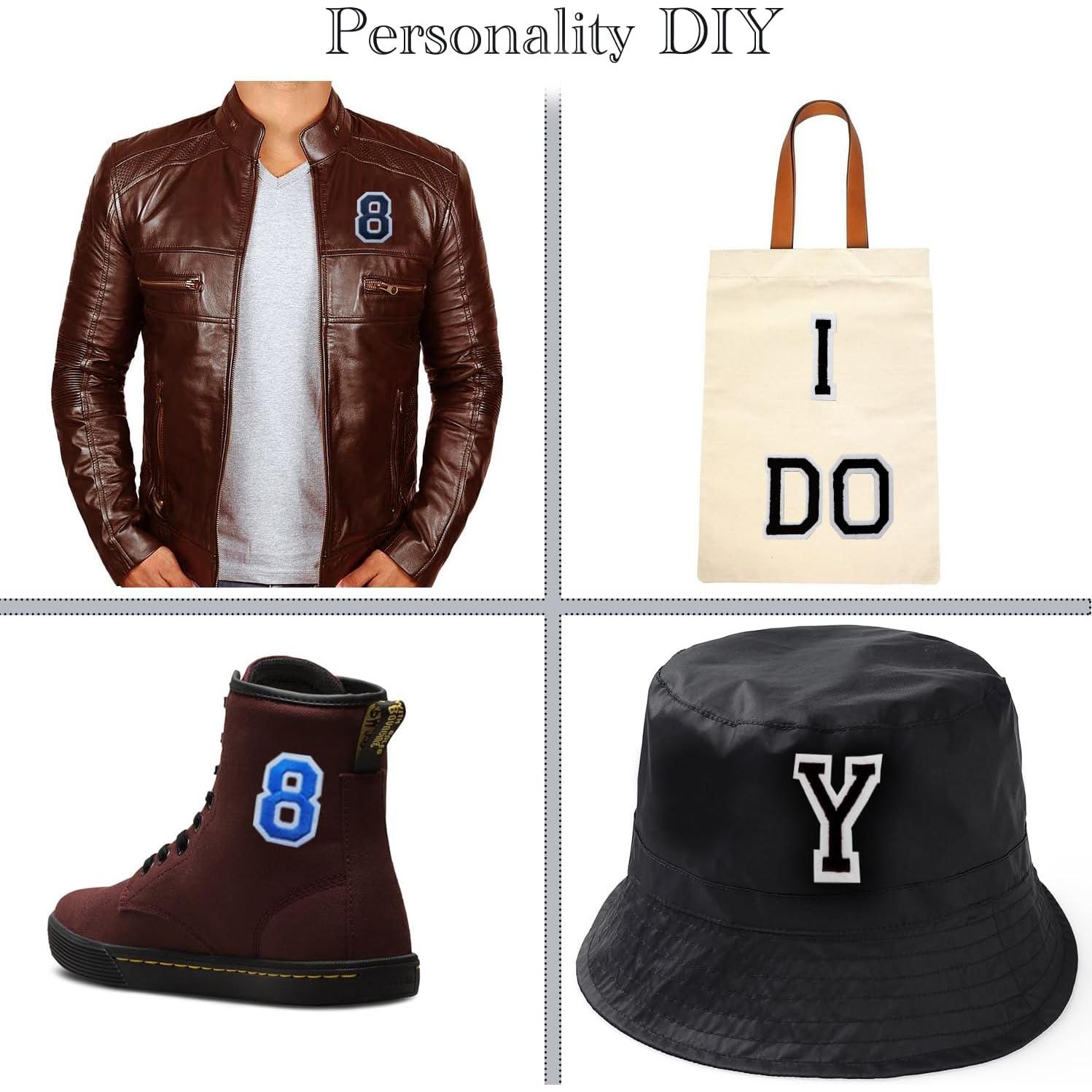 Parche de Letras y Números Plancha 72 Piezas bfuee Azul