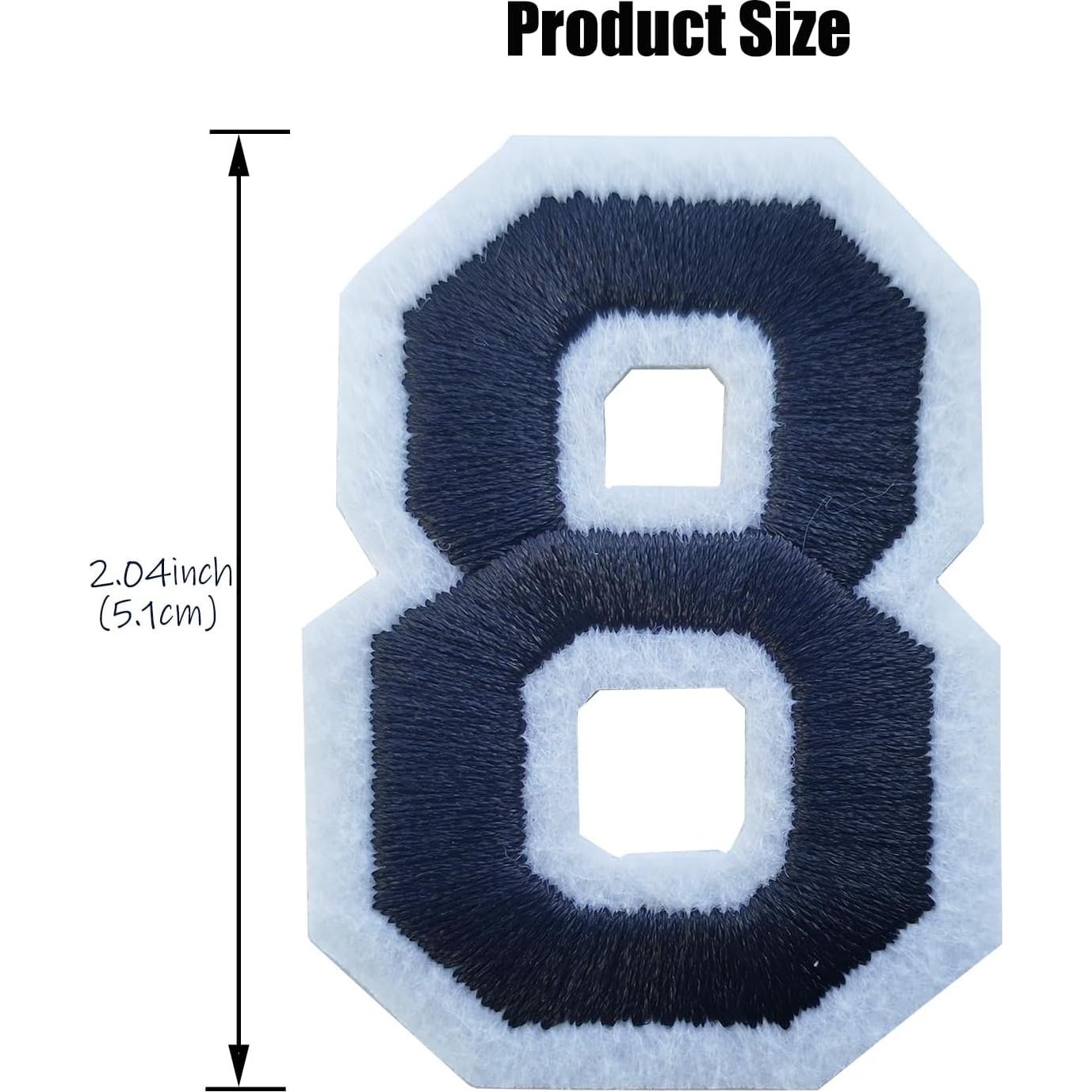 Parche de Letras y Números Plancha 72 Piezas bfuee Azul