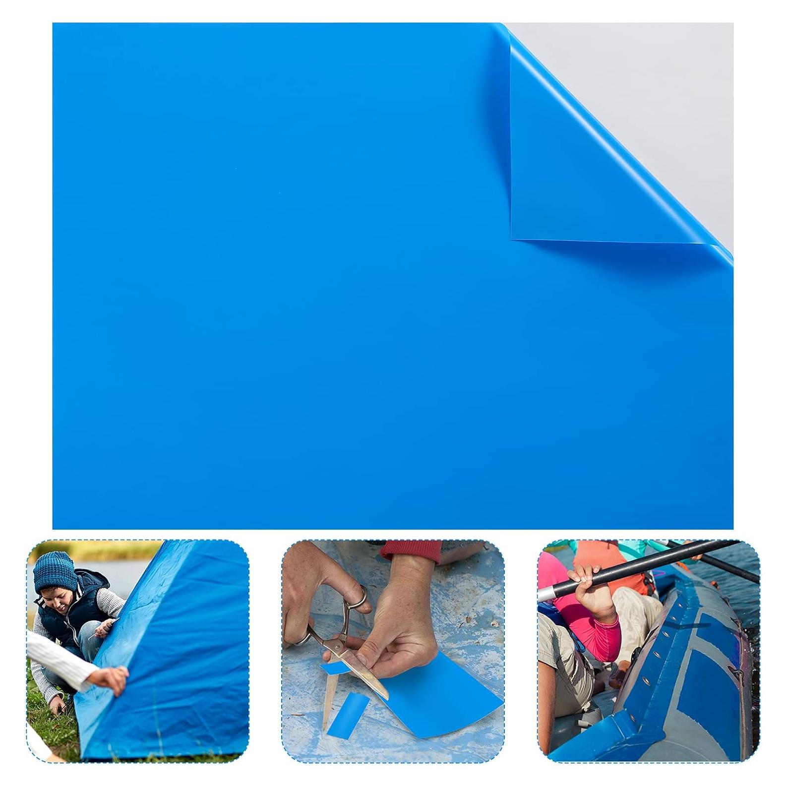 Kit de Reparación Autoadhesivo Syhood para Piscinas Inflables 124x86 cm Azul