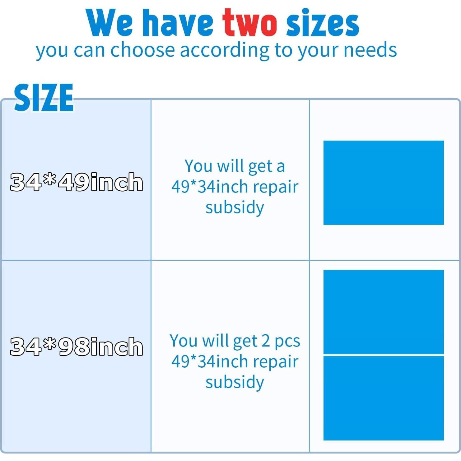 Kit de Reparación Autoadhesivo Syhood para Piscinas Inflables 124x86 cm Azul