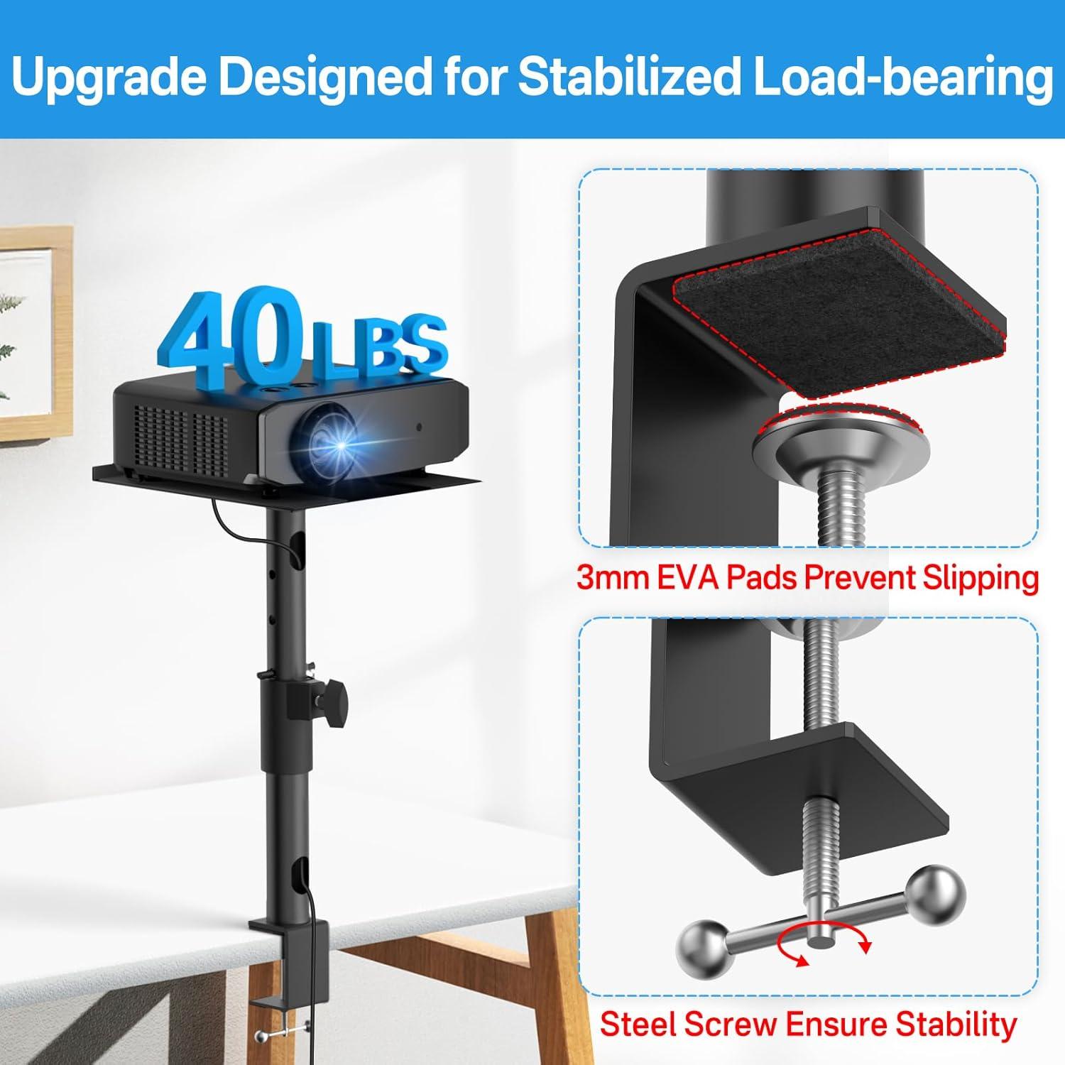 Soporte de Proyector de Escritorio Ajustable Yibracki 2 Paquetes