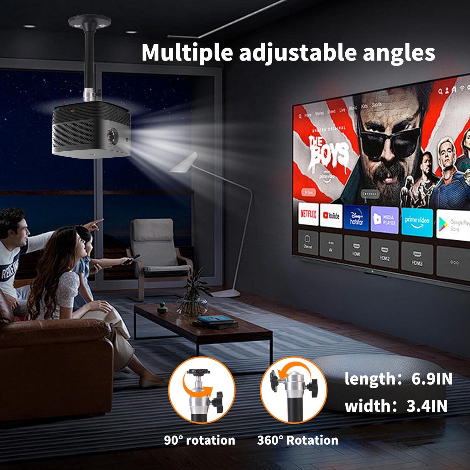 Soporte de Proyector de Techo Ajustable Zebrabox Negro