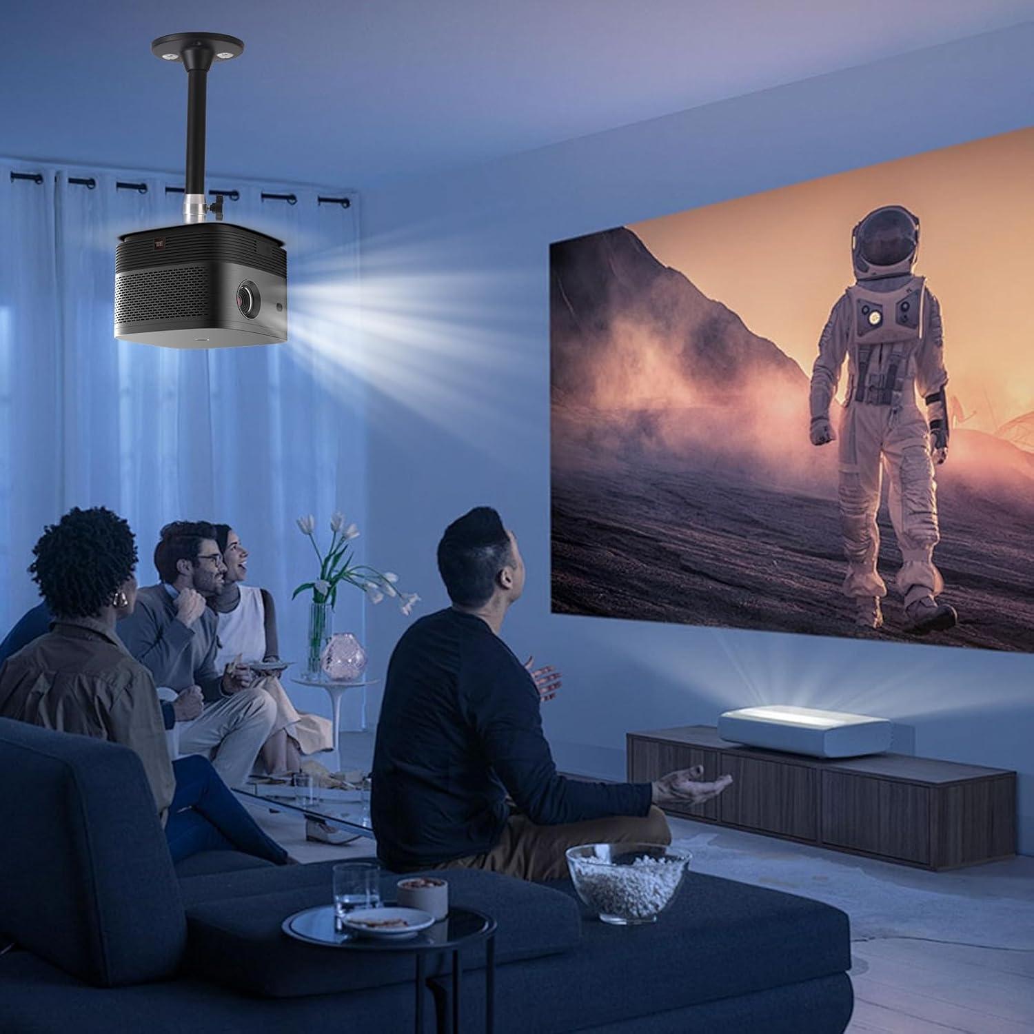 Soporte de Proyector de Techo Ajustable Zebrabox Negro