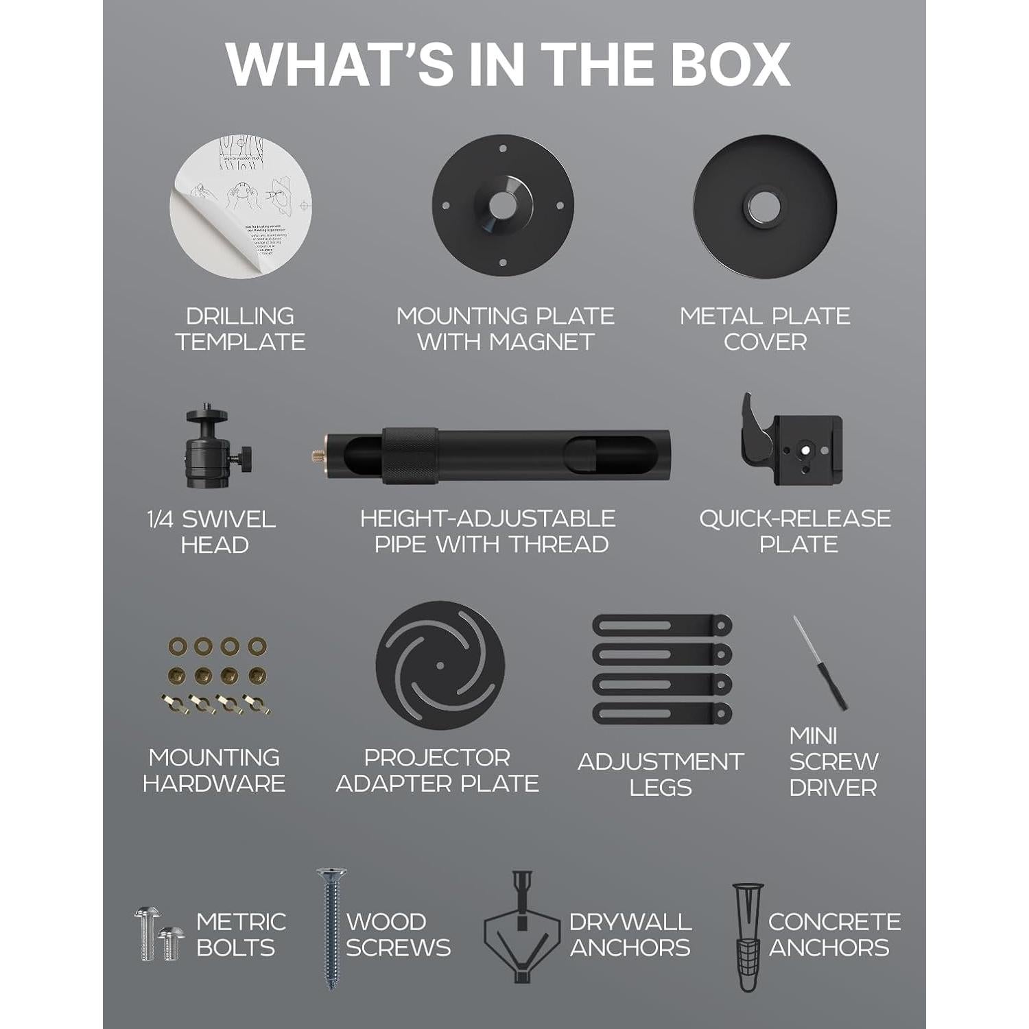 Soporte Universal para Proyector PropVue - Ajustable 35.1 a 53.3 cm