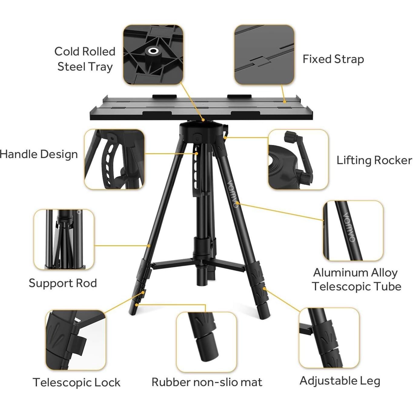 Soporte de Proyector Vamvo T1-B Ajustable Plegable 1.18 kg