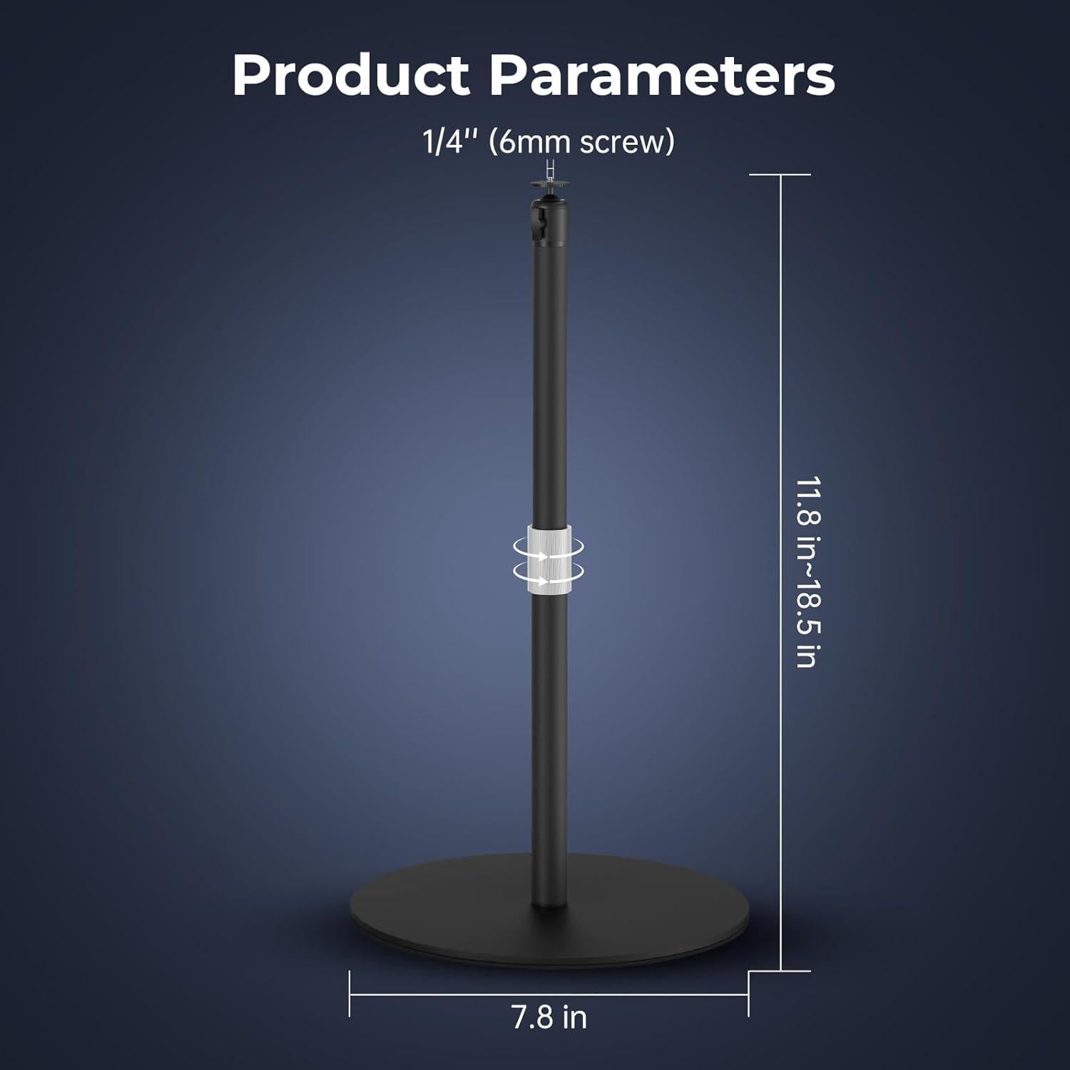 Projector Stand, Desktop Projector Mount with Height Adjustable, 11 lbs of Metal Stable Load Capacity, Portable Tabletop Stand Compatible with XGIMI, TMY, Nebula, HAPPRUN, Yaber and More