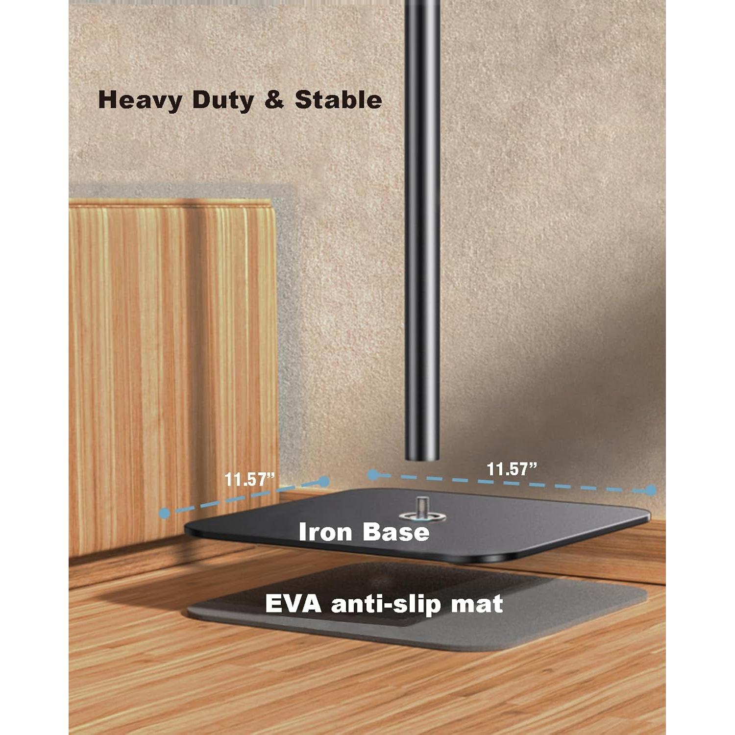 Projector Stand Adjustable Height 41" to 63" Projector Floor Stand with Tray Projector Shelf Stand for Presentations, Home Movie, Studio, Office