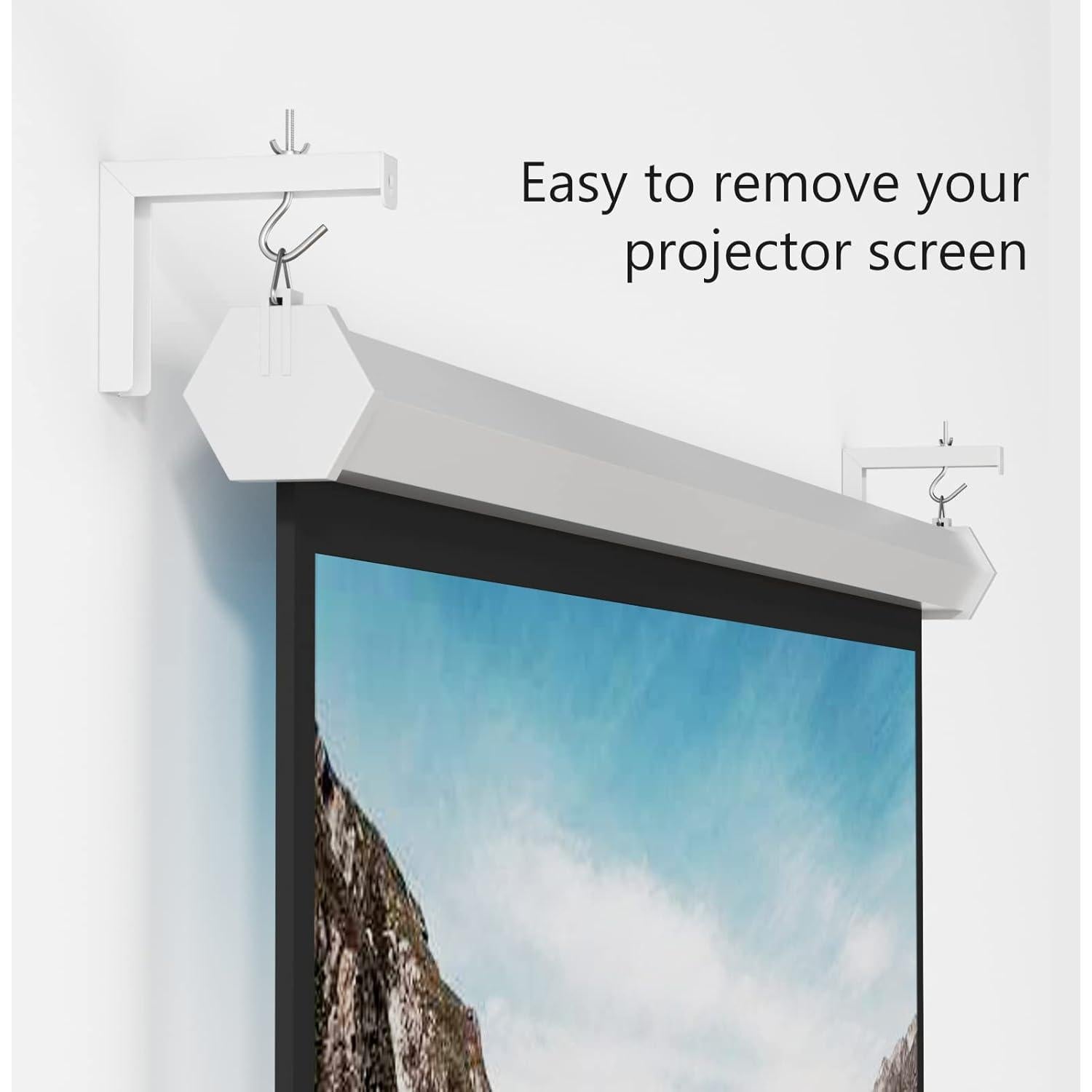 Soporte de Pantalla de Proyector WALI Universal Techo 6" Blanco