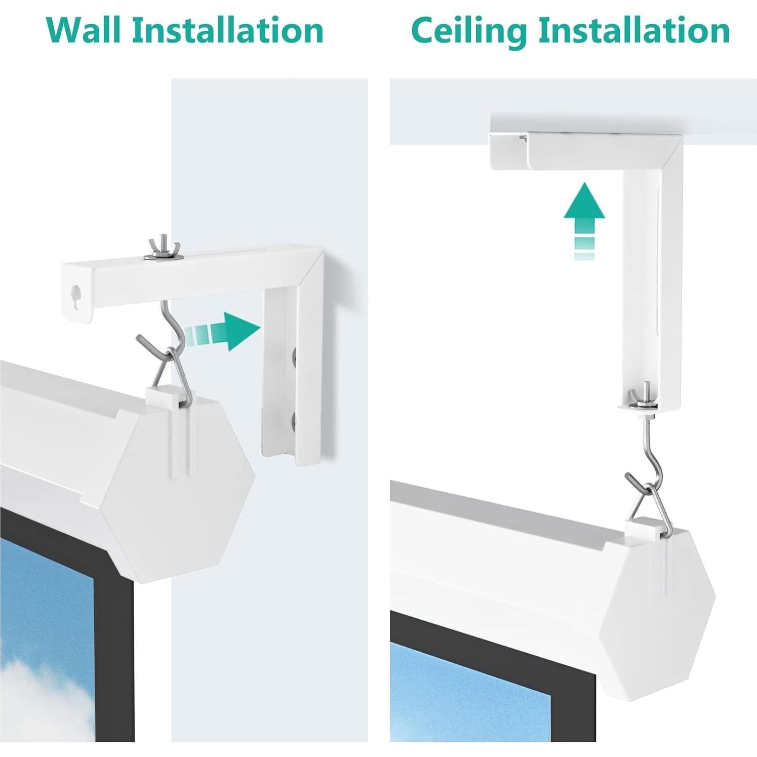Soporte de Pantalla de Proyector WALI Universal Techo 6" Blanco