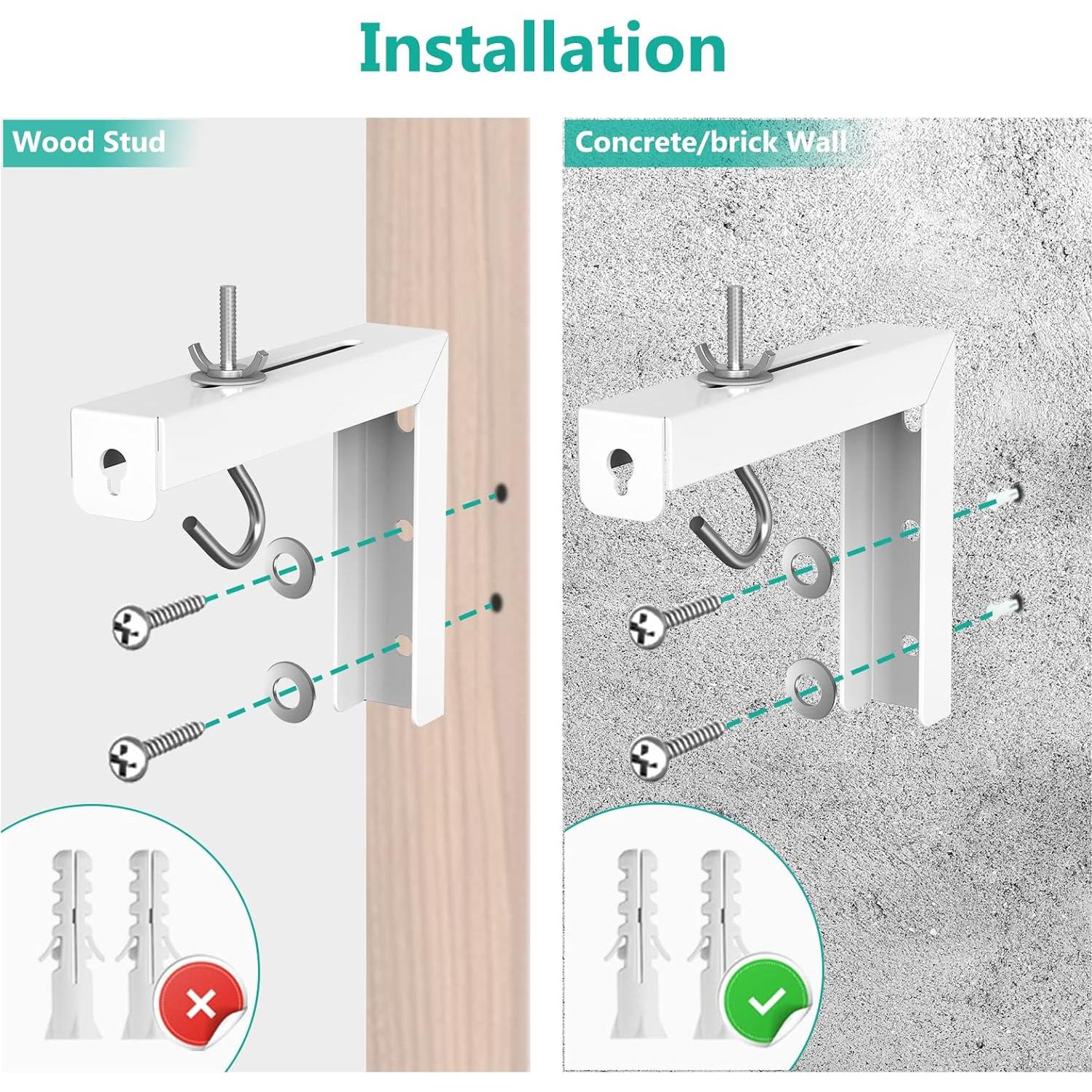 Soporte de Pantalla de Proyector WALI Universal Techo 6" Blanco