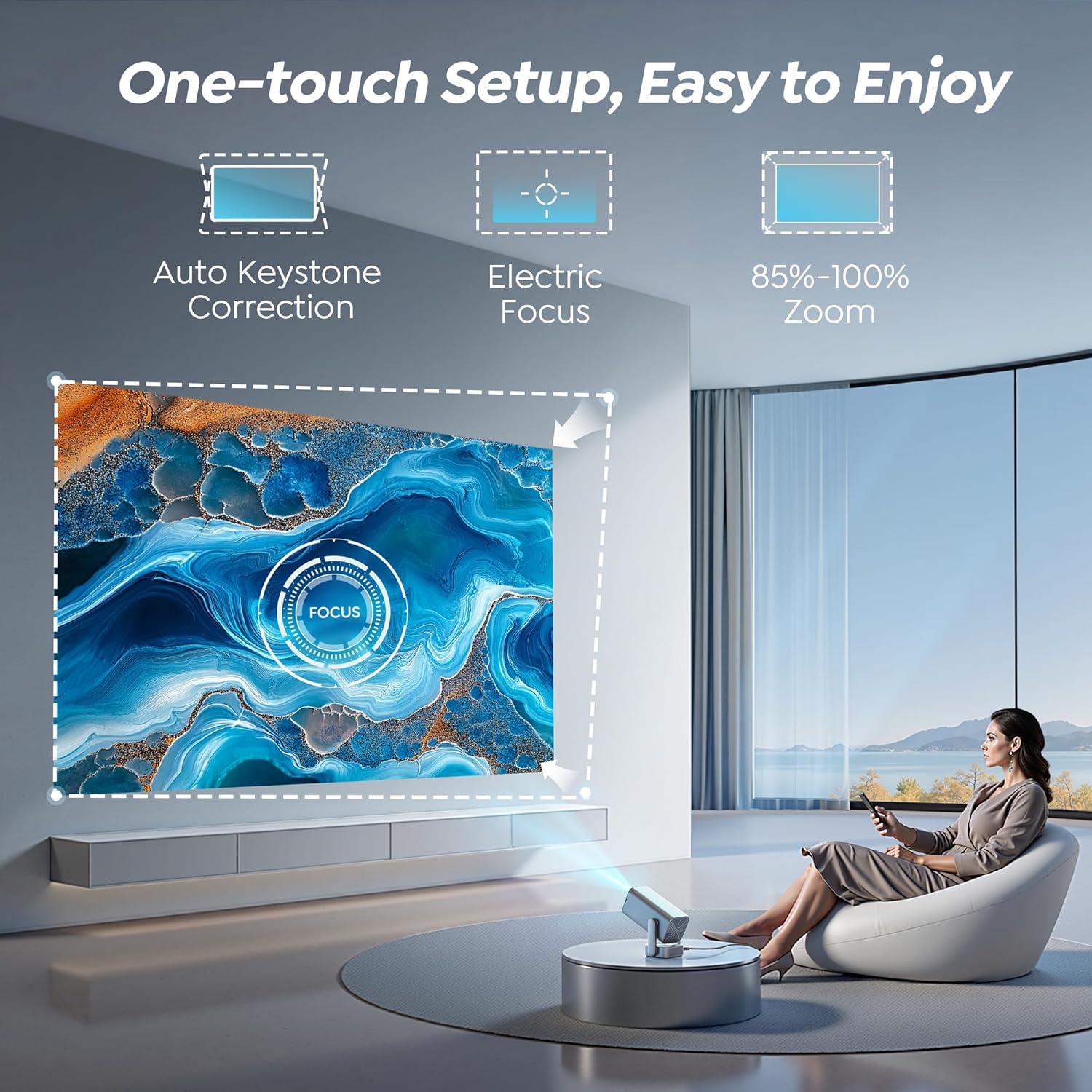 Proyector Portátil TOPTRO X8 Nativo 1080P WiFi Bluetooth