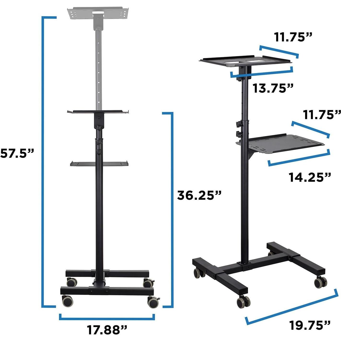 Soporte Móvil para Proyector y Laptop Mount-It! MI-7943, Altura Ajustable