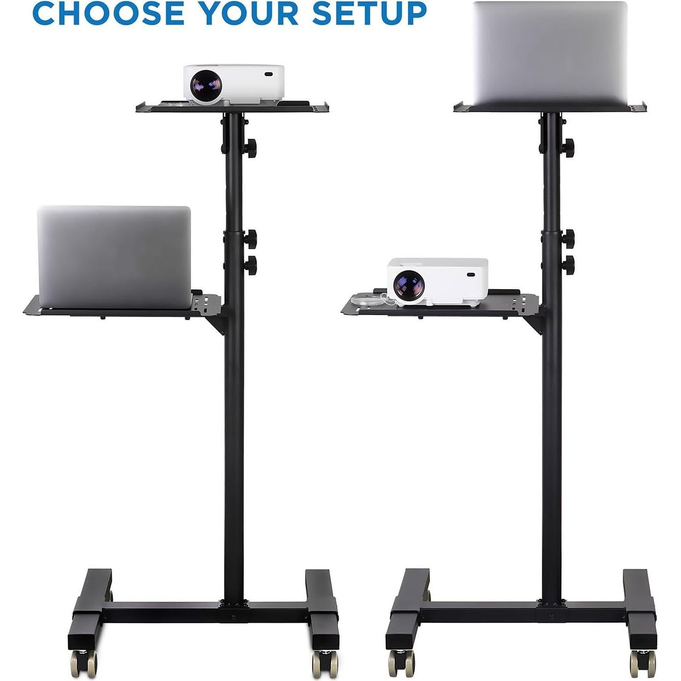 Soporte Móvil para Proyector y Laptop Mount-It! MI-7943, Altura Ajustable