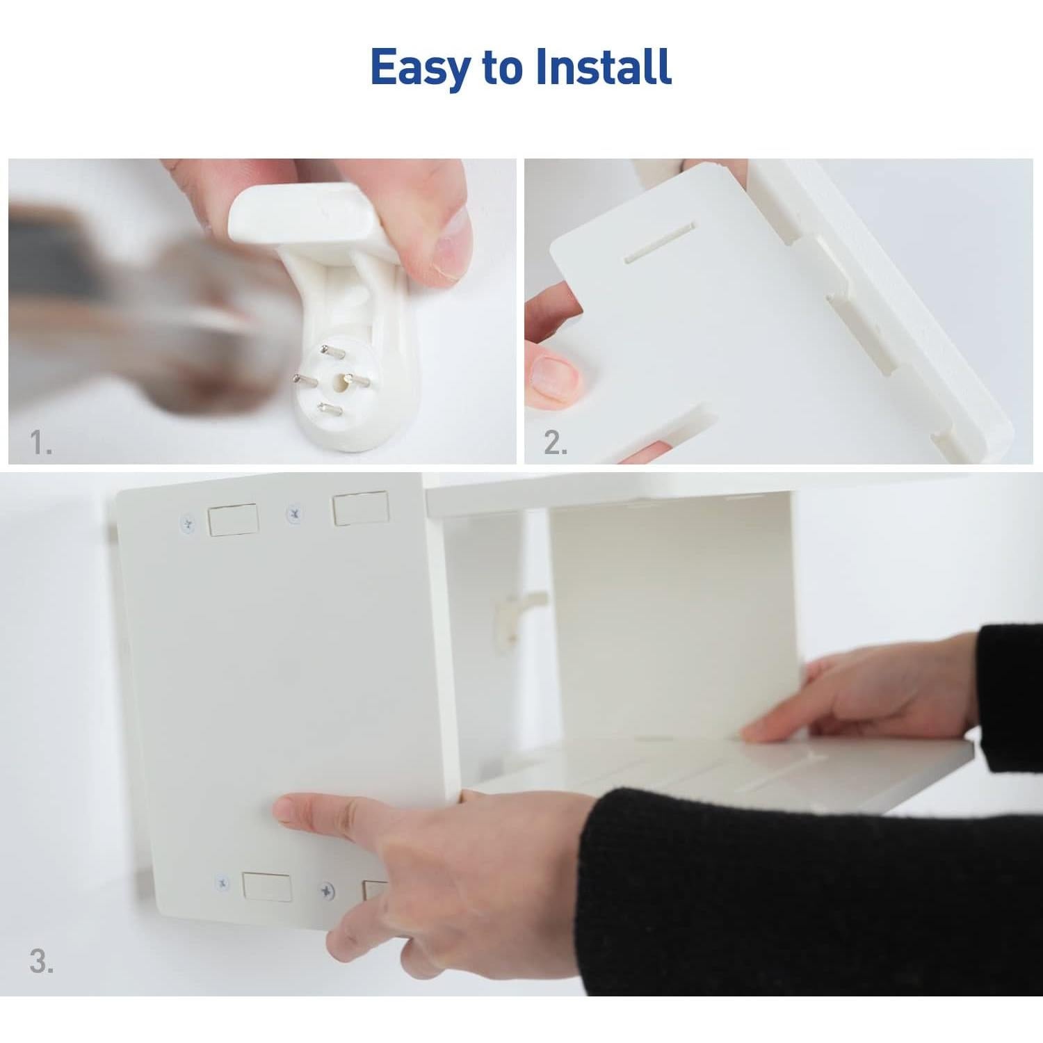 Projector Shelf for Wall, Floating Projector Wall Mount, Game Shelf for Xbox one S/X Series S, Holder Stand Accessories White