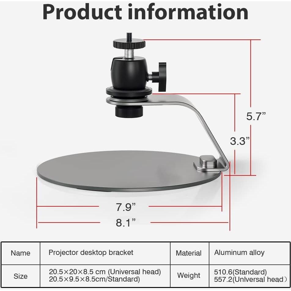 Soporte de Proyector Desmontable Aluminio High Accoustic 20.5x20cm