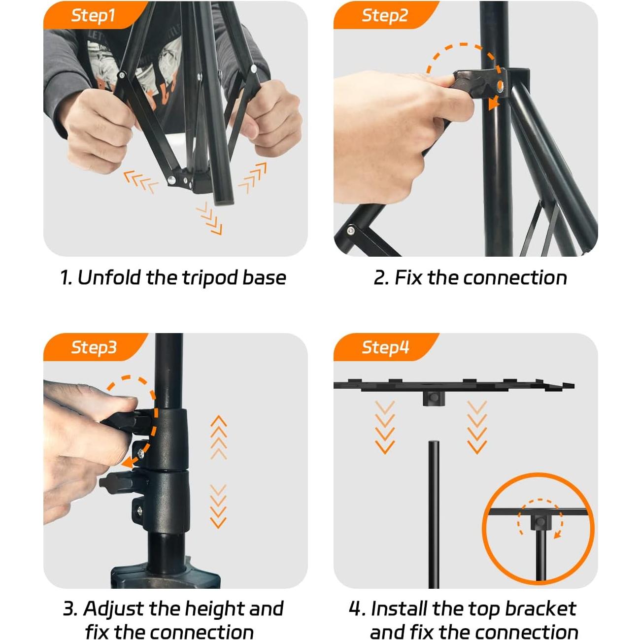 Soporte de Proyector Tripode FUDONI Ajustable 37cm a 100cm