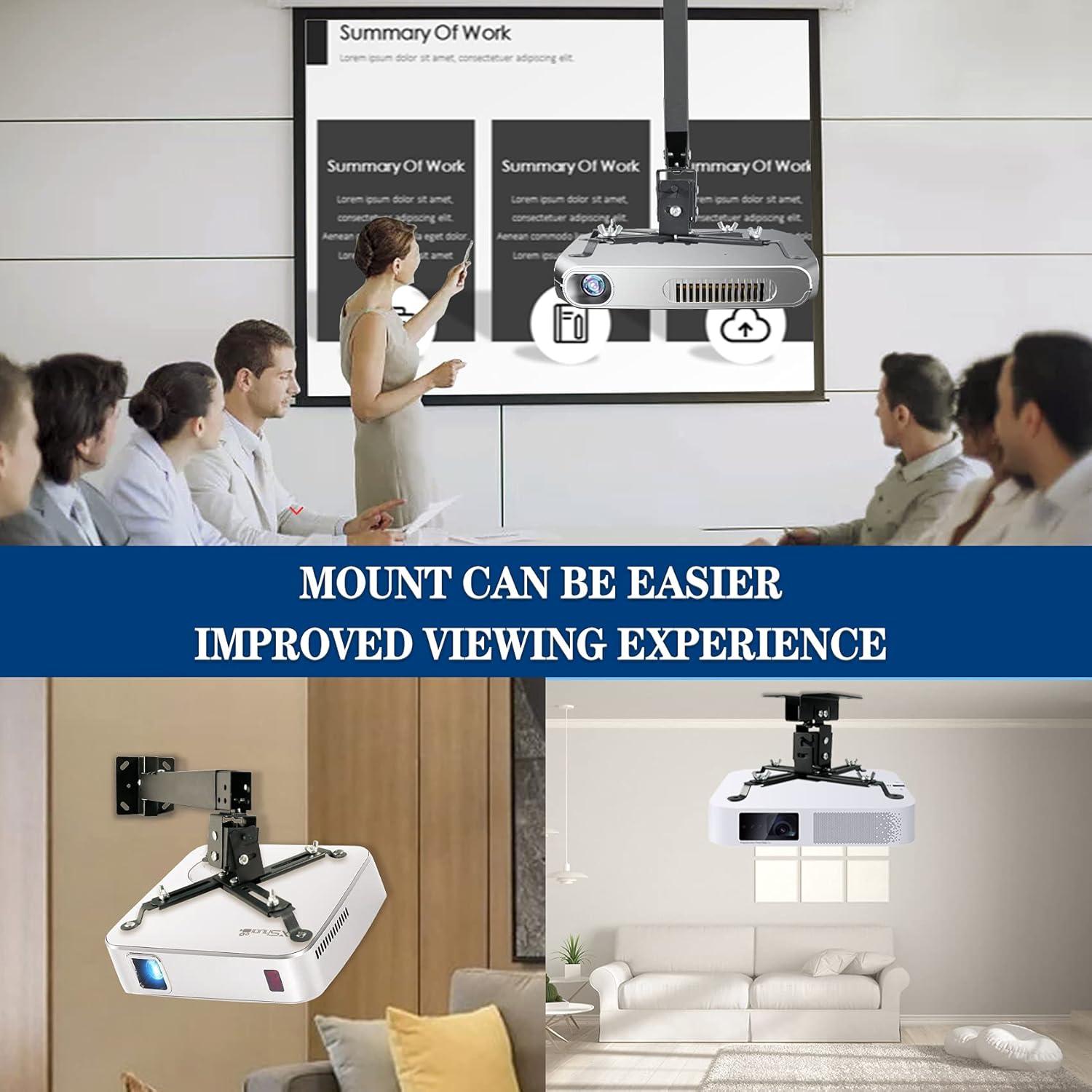 Soporte de proyector universal Homcine negro altura ajustable 42.9-65 cm