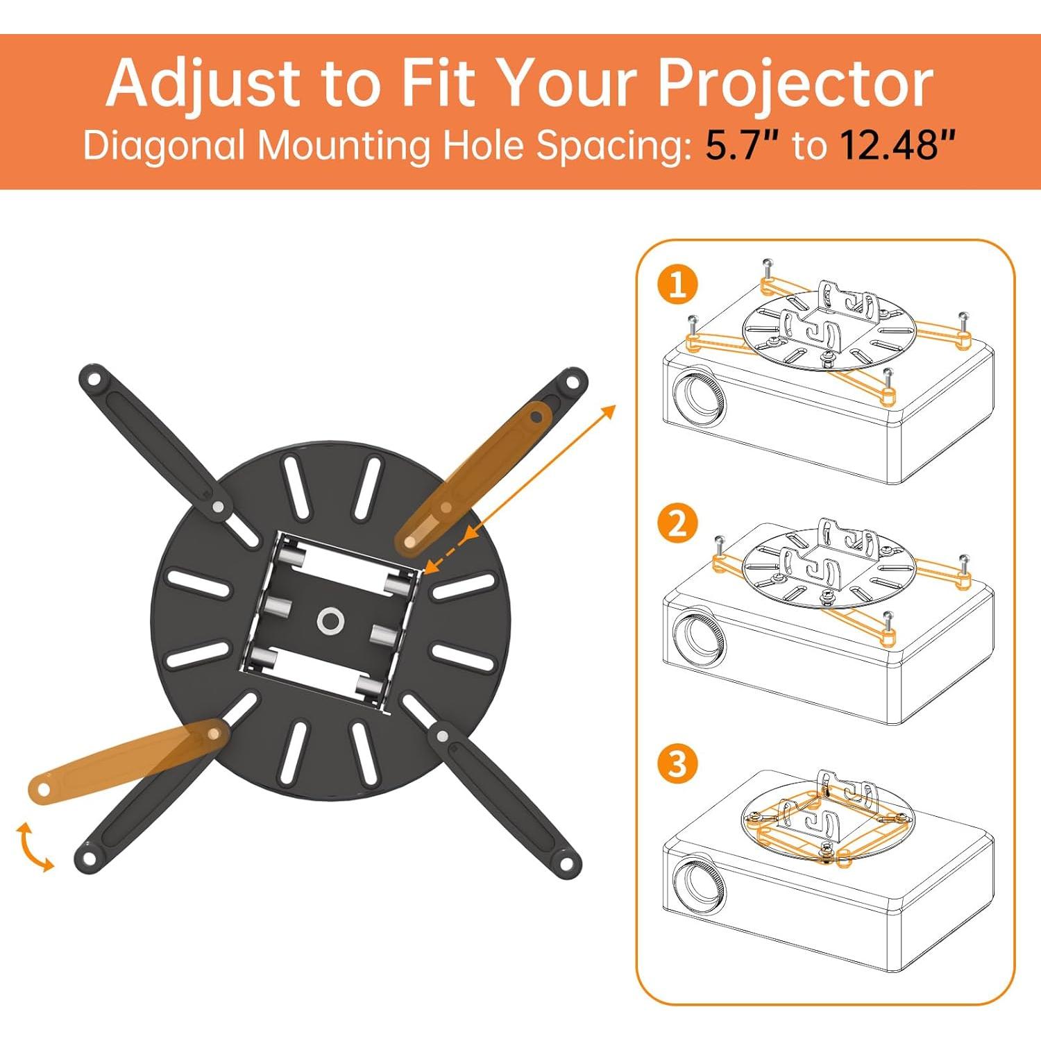 Soporte de Techo Universal para Proyector JOY worker 15 kg