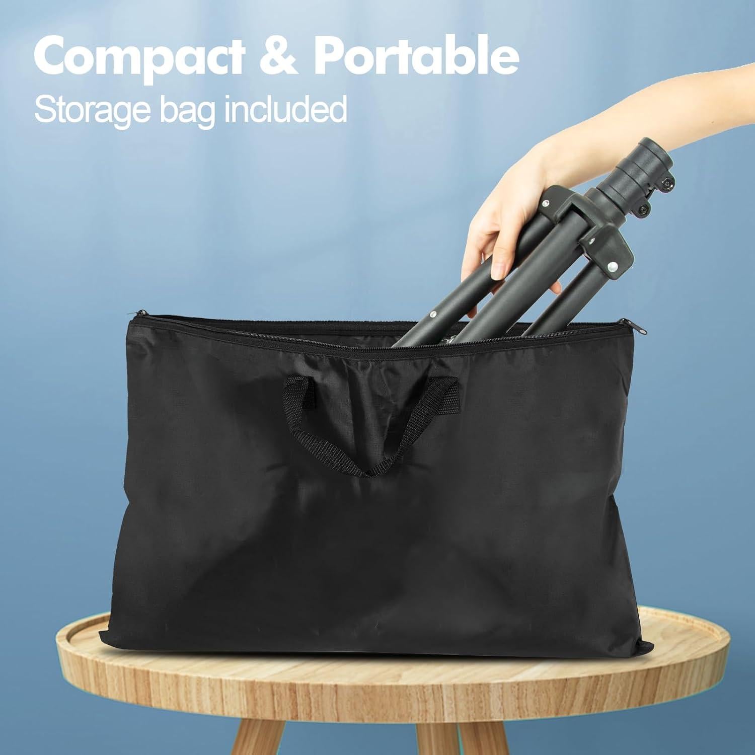 Soporte de Proyector y Laptop OUKMIC con Ruedas Ajustable 66-124 cm