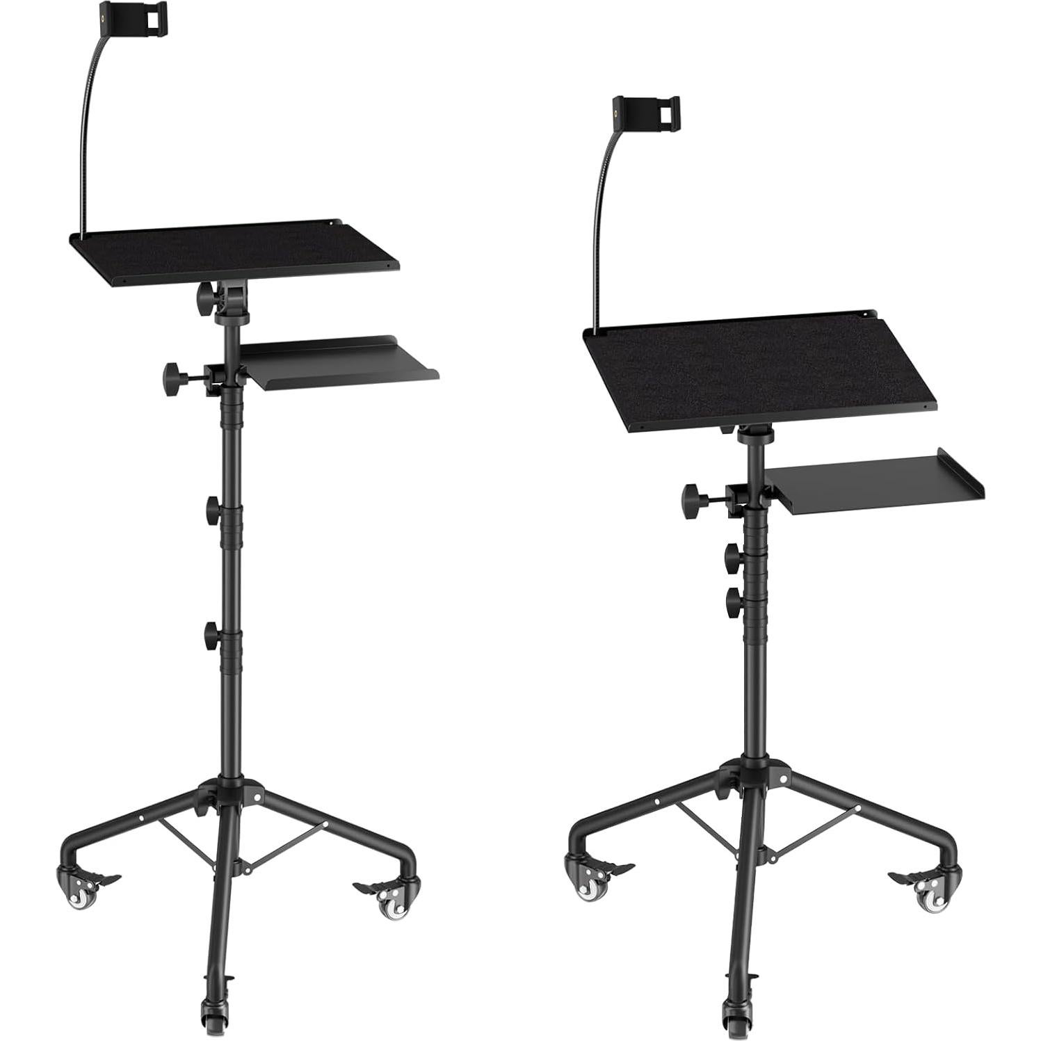 Soporte de Proyector y Laptop OUKMIC con Ruedas Ajustable 66-124 cm