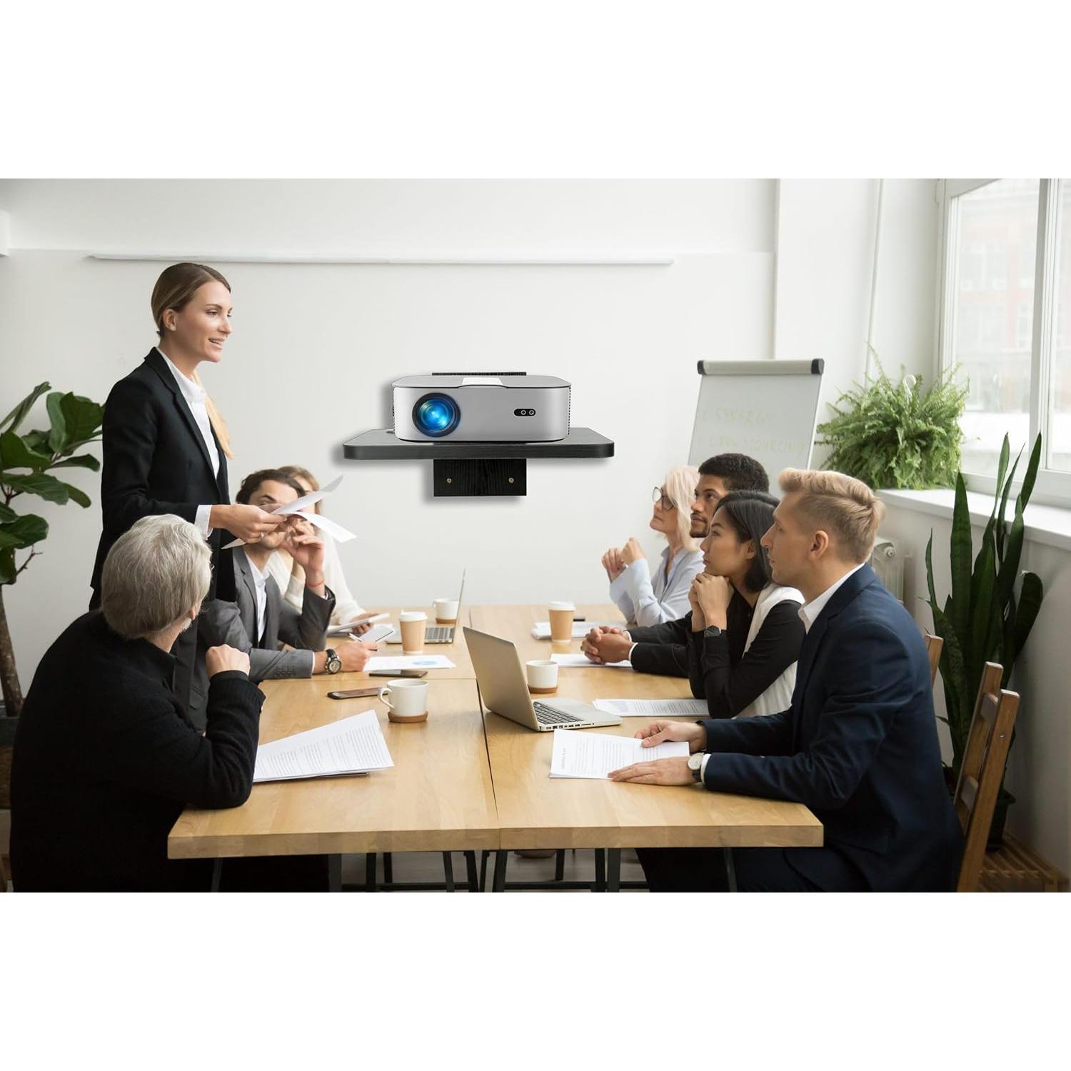 Estante Flotante BiJun para TV y Proyector, 35x28cm, Negro