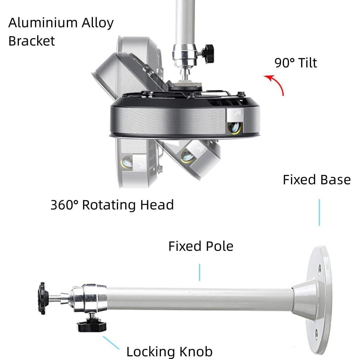 Soporte de Proyector de Techo y Pared Boewill 215mm Gris