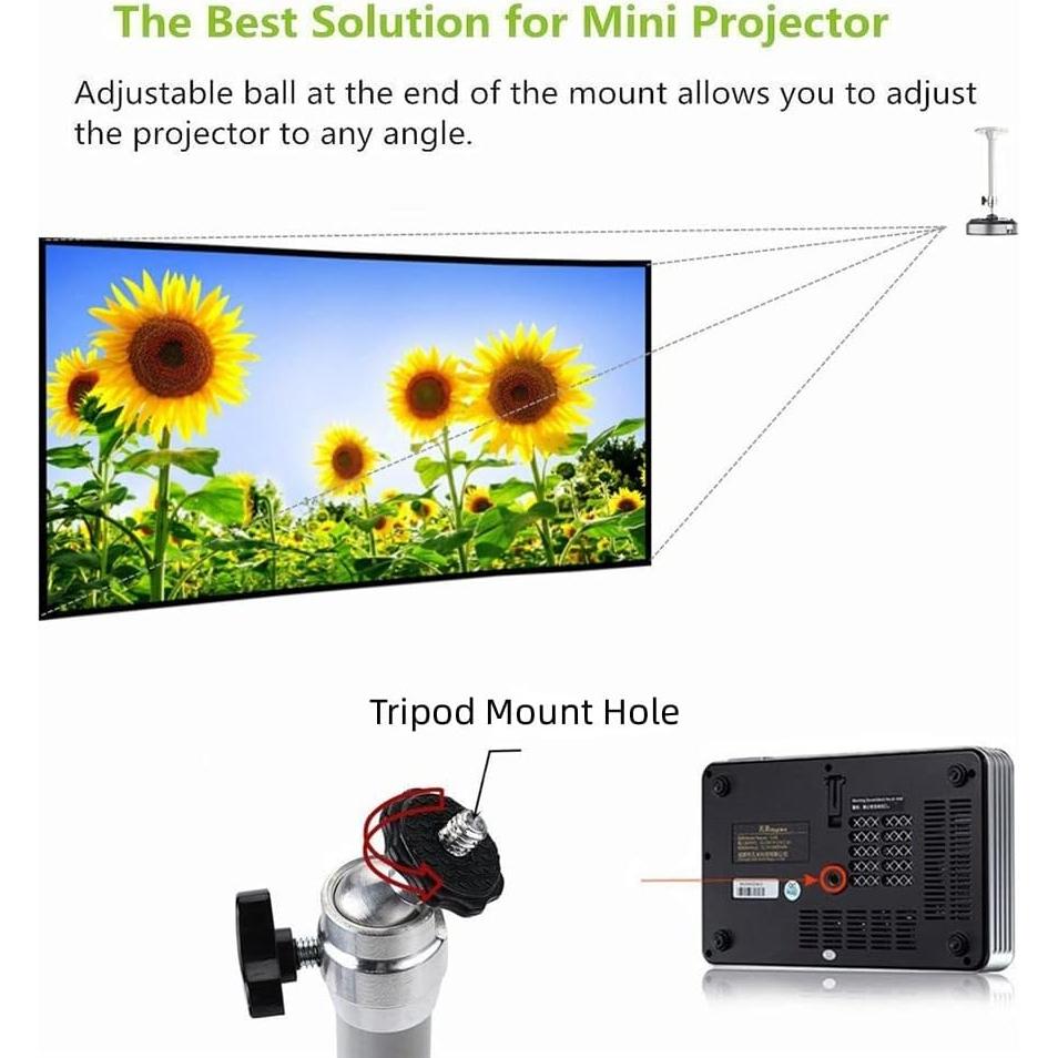 Soporte de Proyector de Techo y Pared Boewill 215mm Gris