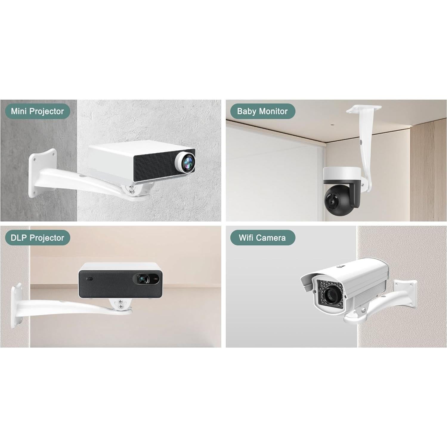 Soporte de Pared para Proyector 2-Be-Best Blanco 24 cm