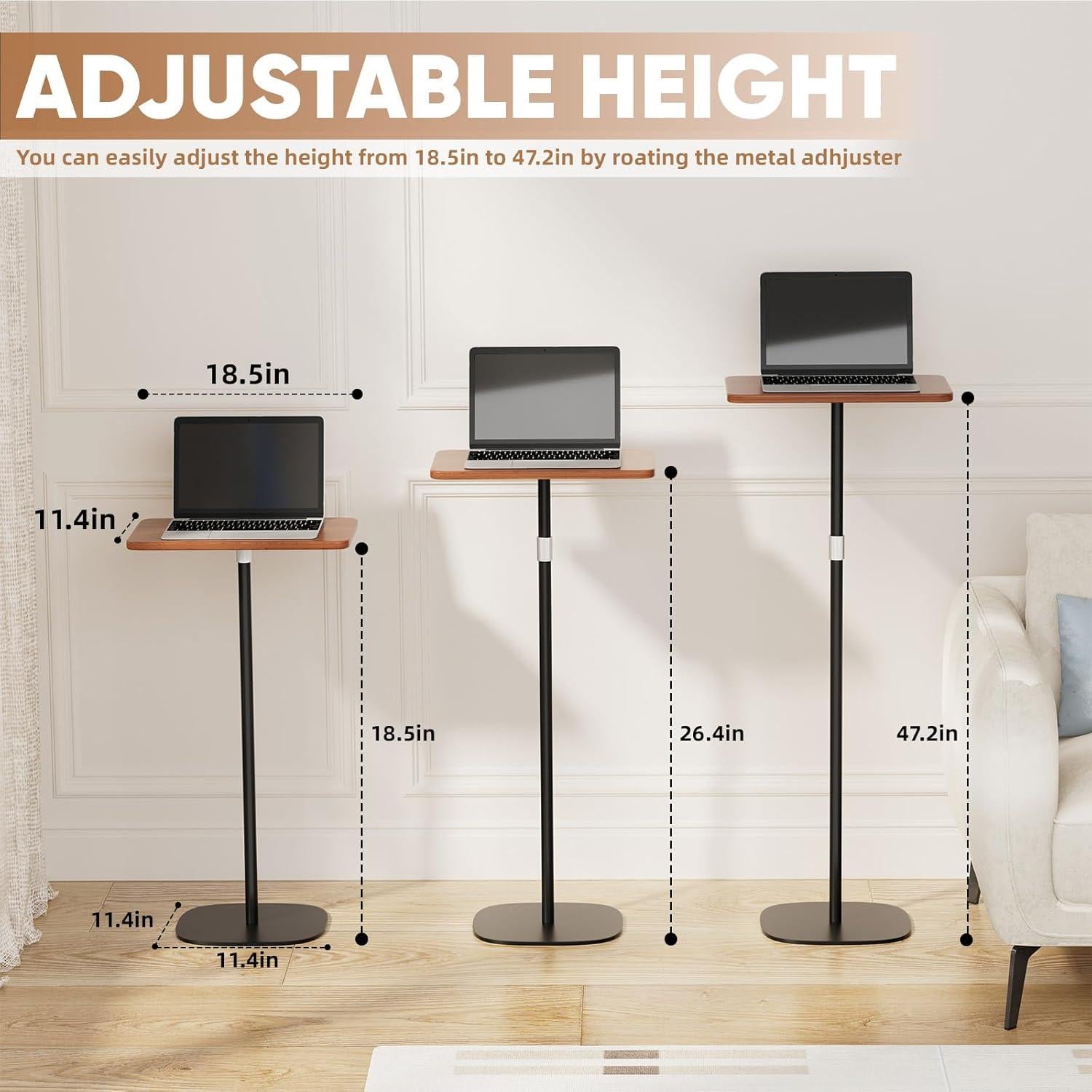 Soporte de Piso para Laptop Bimiti - Altura Ajustable 70 a 125 cm