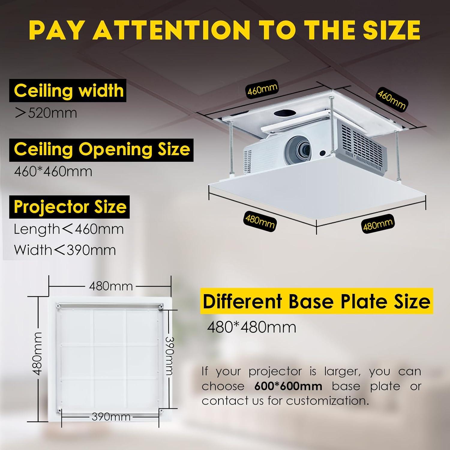 Soporte de Proyector Motorizado CGOLDENWALL 59" 20kg Control Remoto