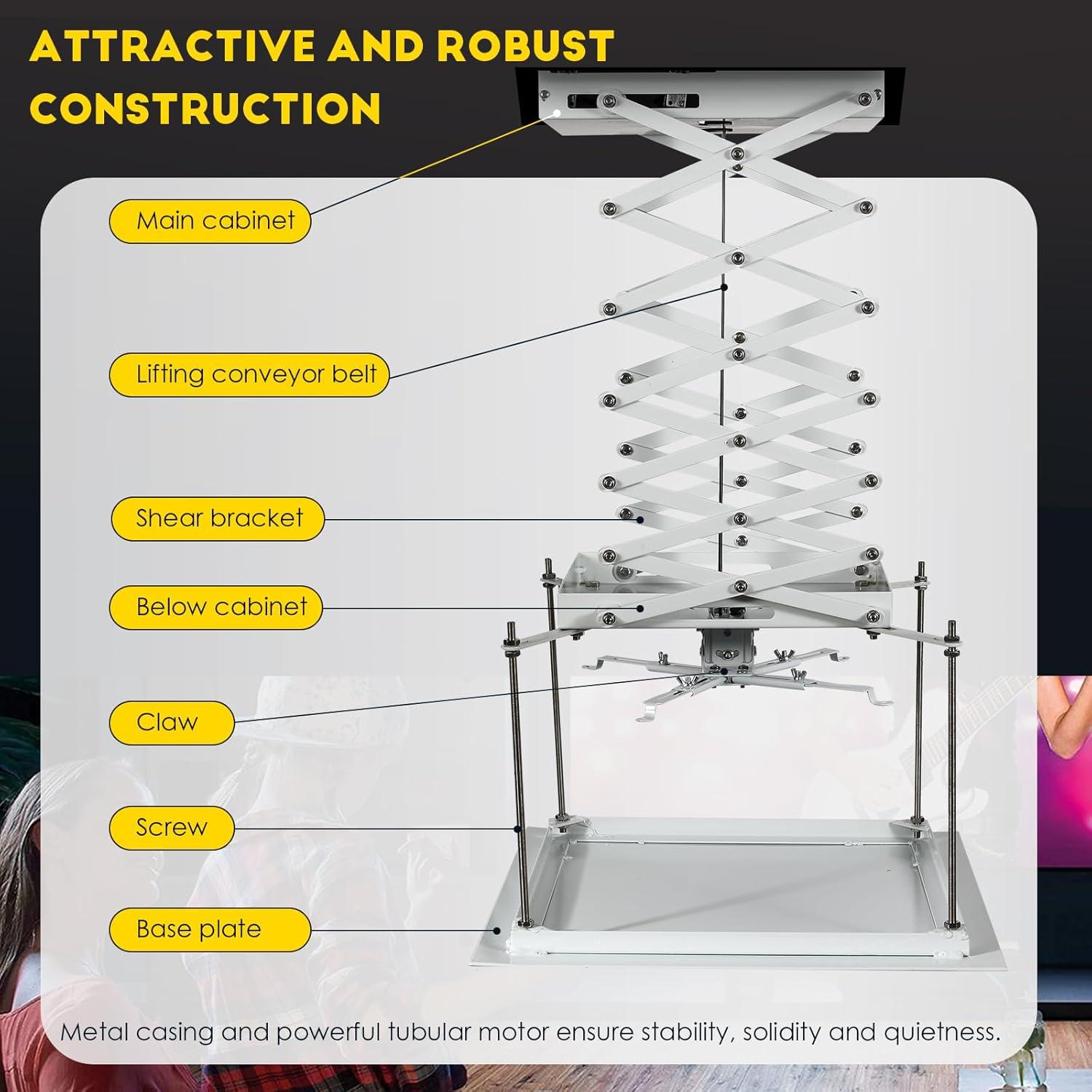 Soporte de Proyector Motorizado CGOLDENWALL 59" 20kg Control Remoto