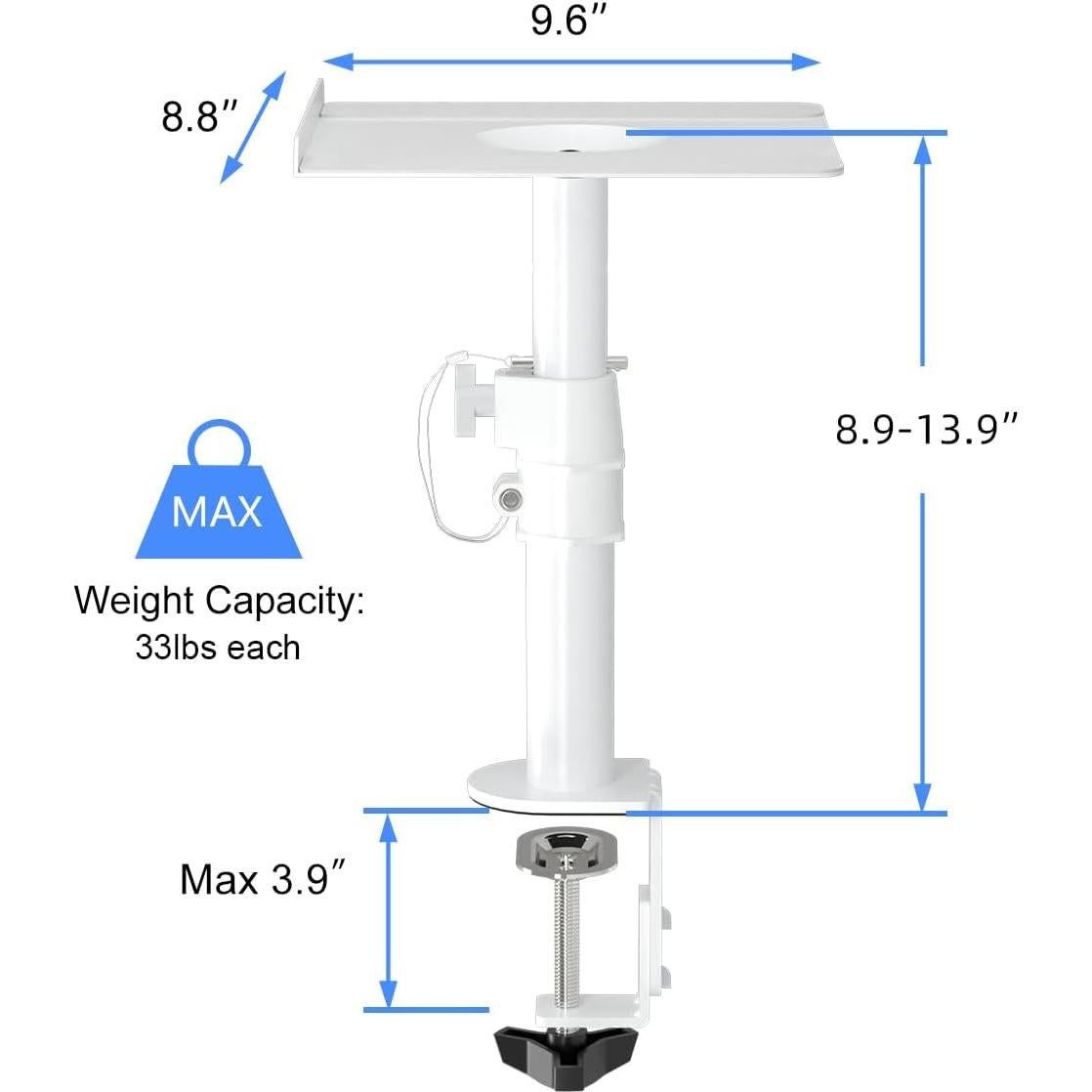 Soporte de Altavoz Ajustable Suptek SDM001 Blanco - 2 Paquete