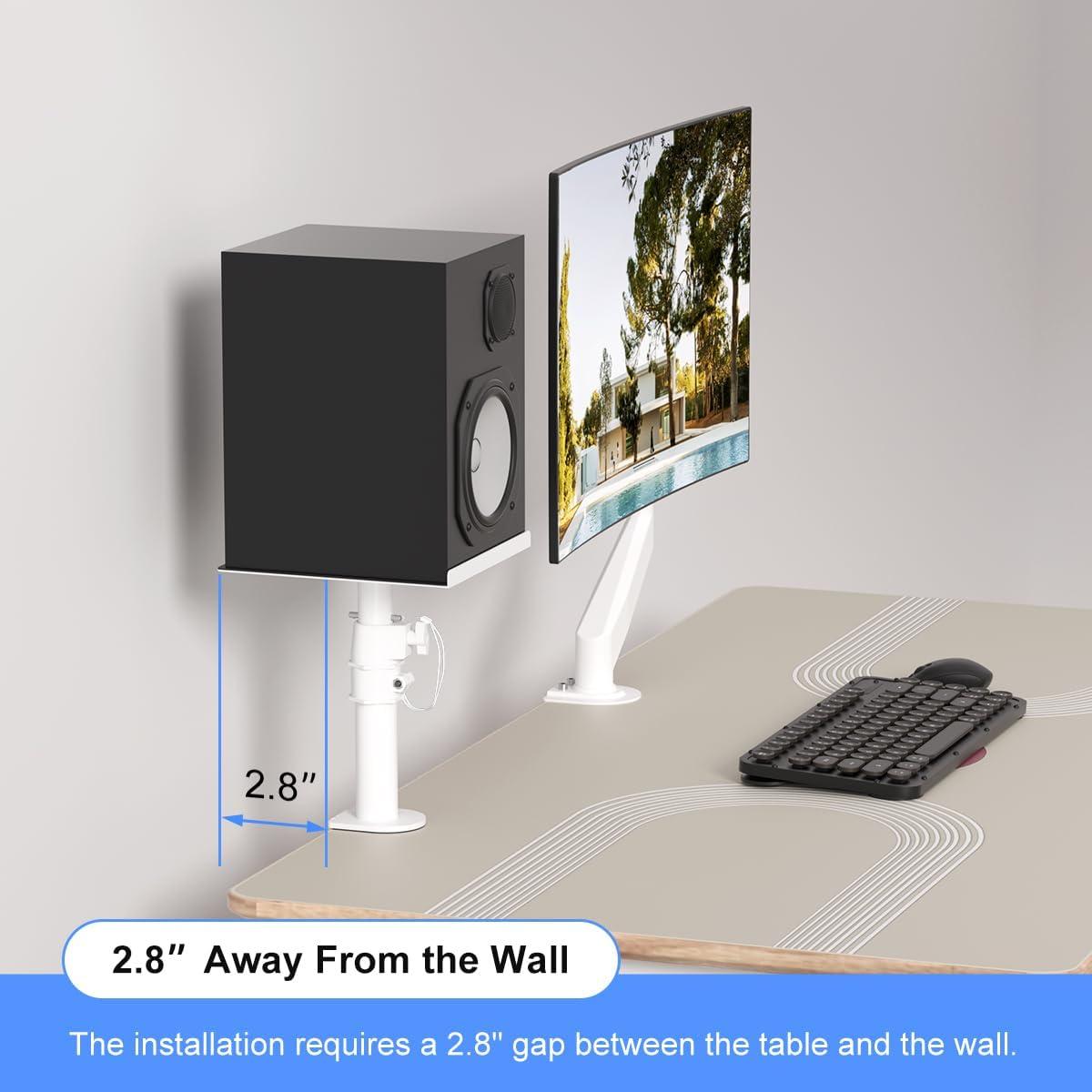 Soporte de Altavoz Ajustable Suptek SDM001 Blanco - 2 Paquete