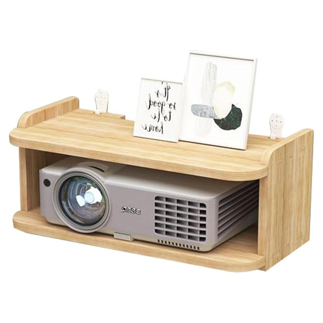 Estante Flotante de Madera YIYUESHIJIU para Proyector y Router