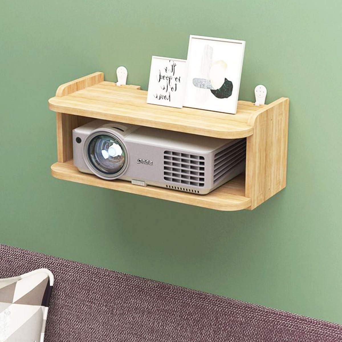 Estante Flotante de Madera YIYUESHIJIU para Proyector y Router